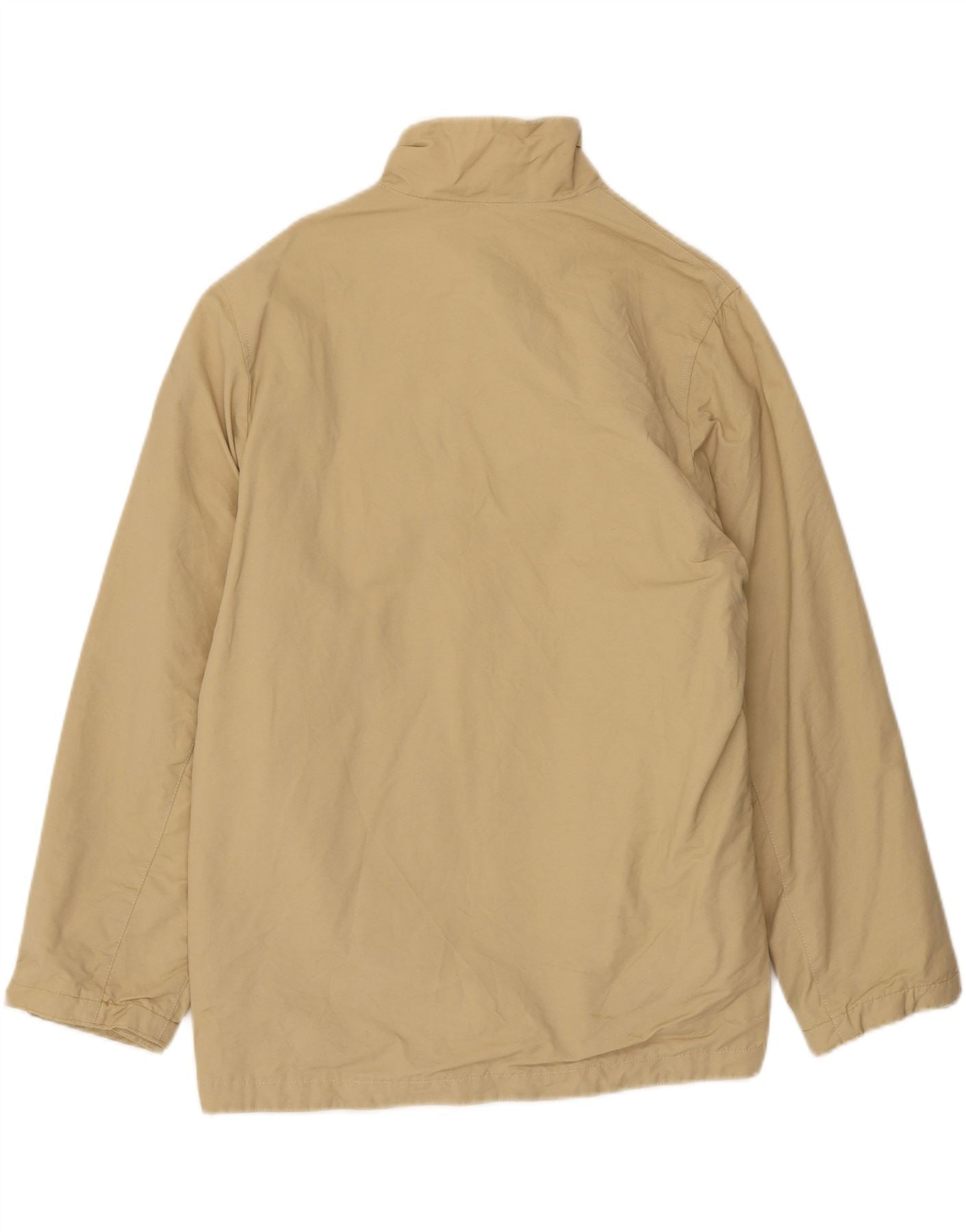 SERGIO TACCHINI Mens Milano Windbreaker Jacket UK 40 Large Beige Cotton Vintage Sergio Tacchini and Second-Hand Sergio Tacchini from Messina Hembry