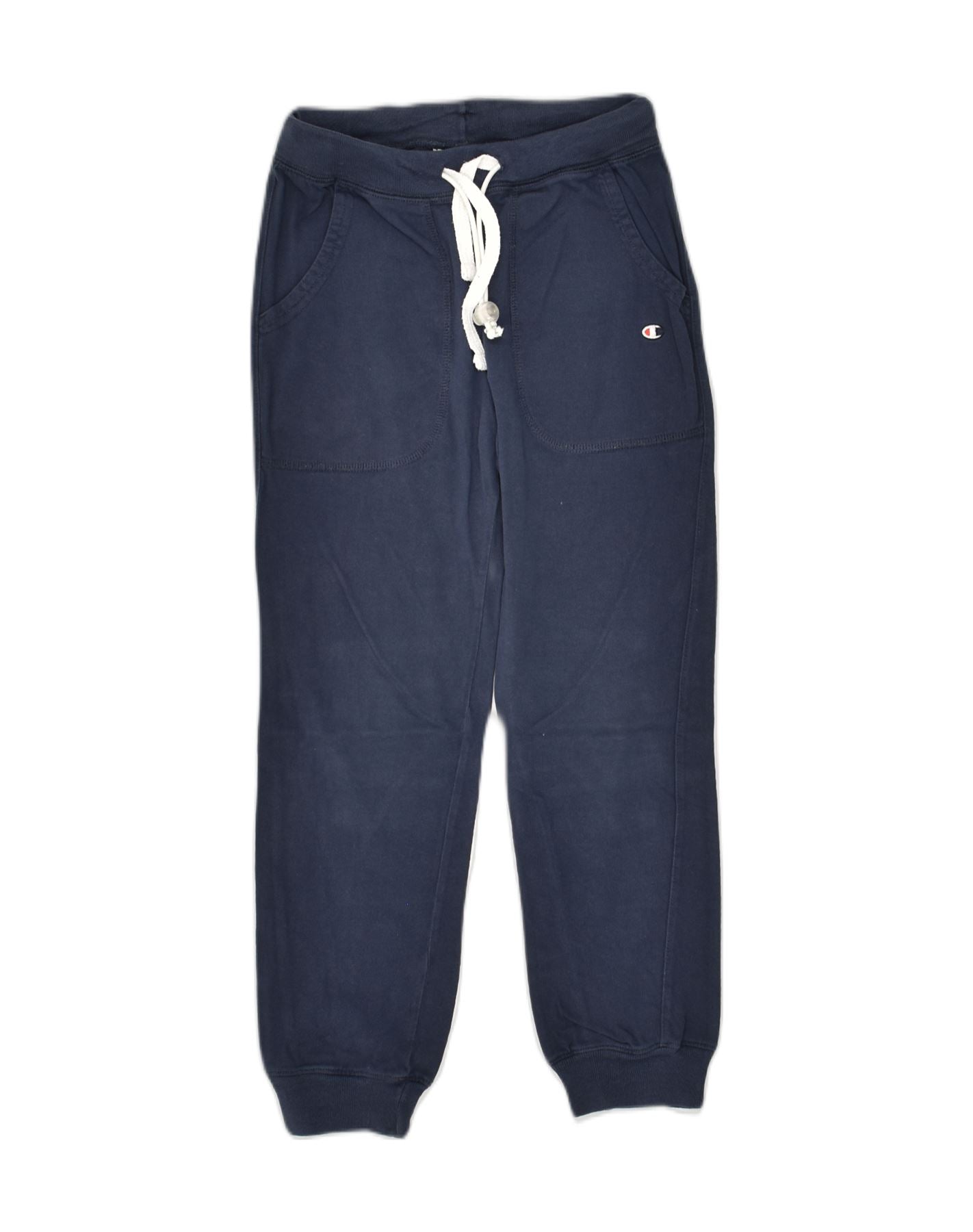 CHAMPION Boys Tracksuit Trousers Joggers 7-8 Years Small Navy Blue | Vintage Champion | Thrift | Second-Hand Champion | Used Clothing | Messina Hembry