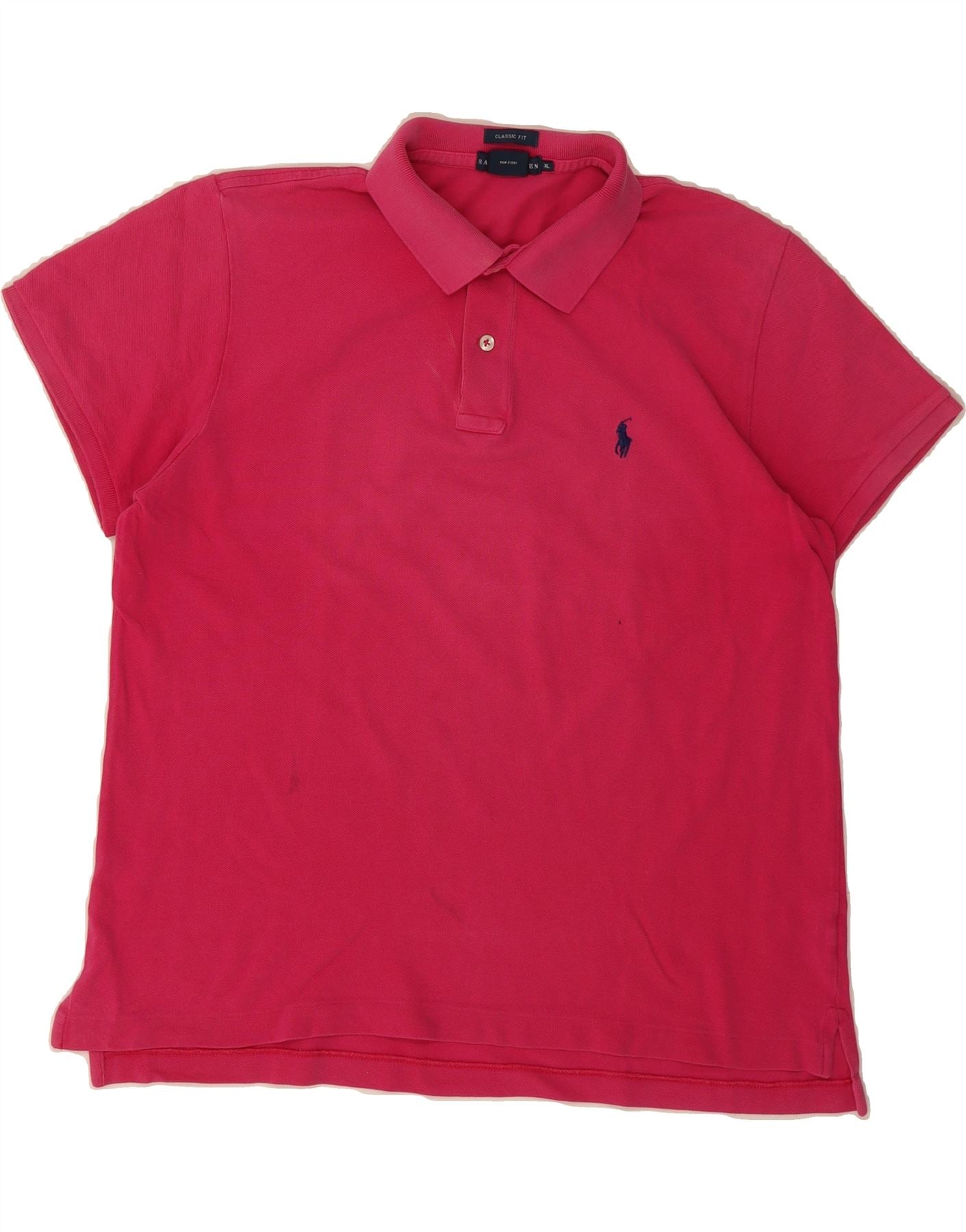 RALPH LAUREN Womens Classic Fit Polo Shirt UK 18 XL Pink Cotton Vintage Ralph Lauren and Second-Hand Ralph Lauren from Messina Hembry