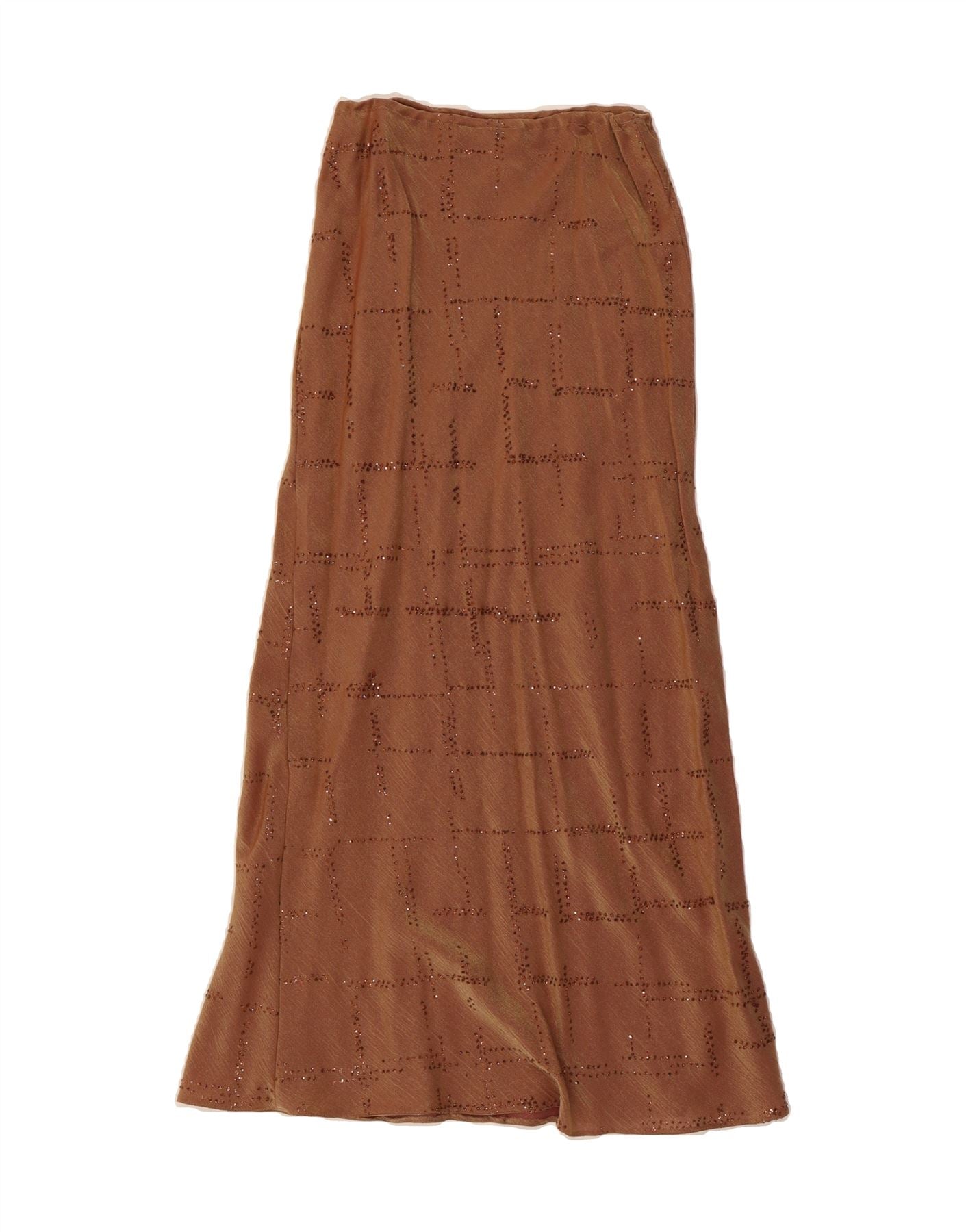 QUIN AND DONNELLY Womens Maxi Skirt UK 12 Medium W30  Brown Vintage Quin And Donnelly and Second-Hand Quin And Donnelly from Messina Hembry