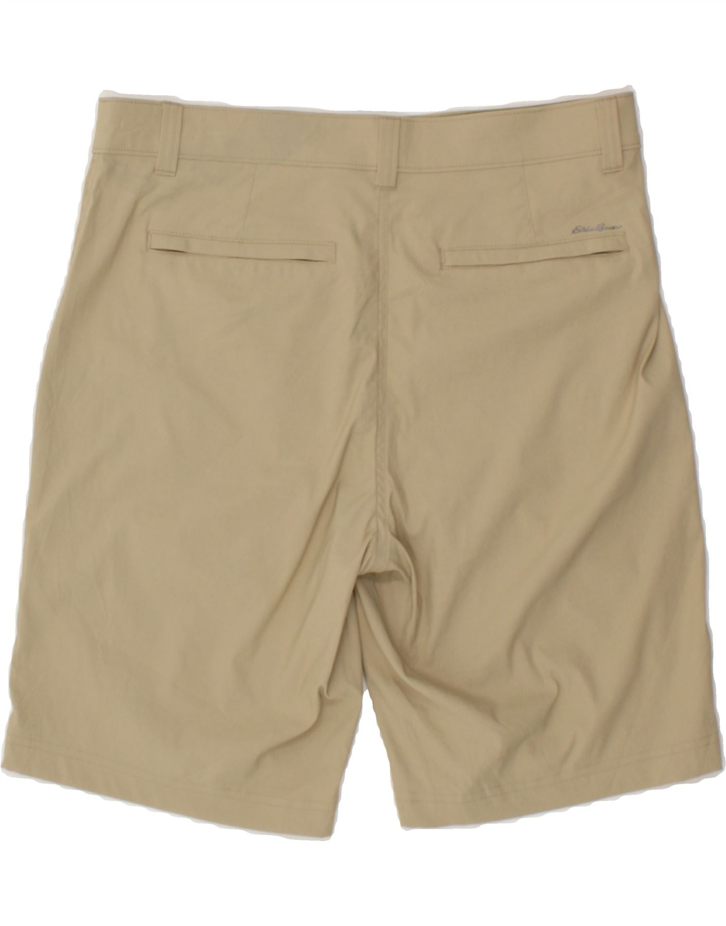 EDDIE BAUER Mens Chino Shorts W34 Large  Beige Nylon Vintage Eddie Bauer and Second-Hand Eddie Bauer from Messina Hembry