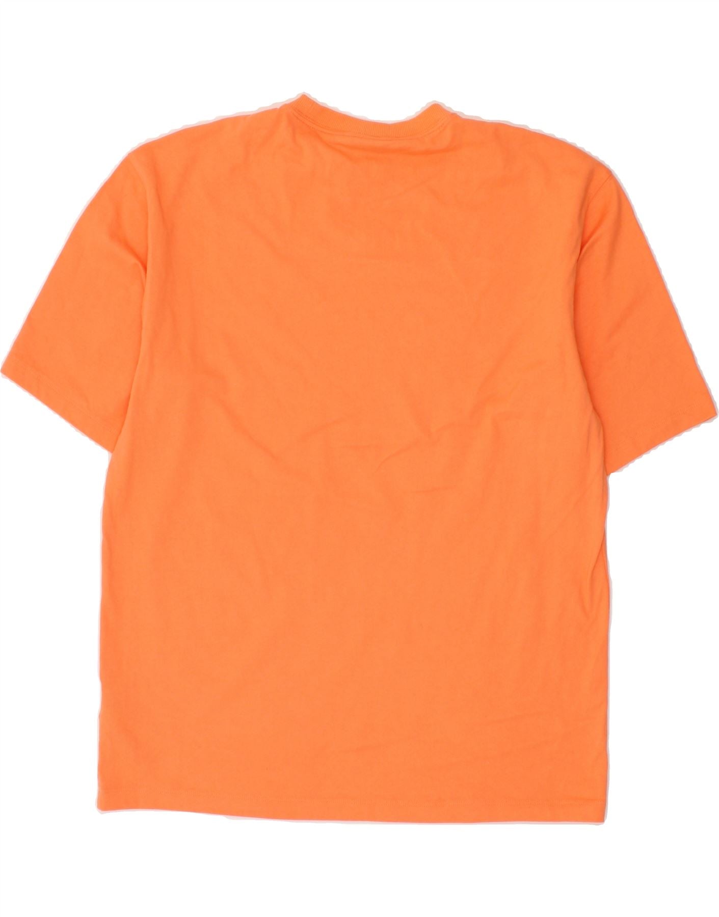 ADIDAS Womens Longline Oversized T-Shirt Top UK 4/6 XS Orange Cotton Vintage Adidas and Second-Hand Adidas from Messina Hembry