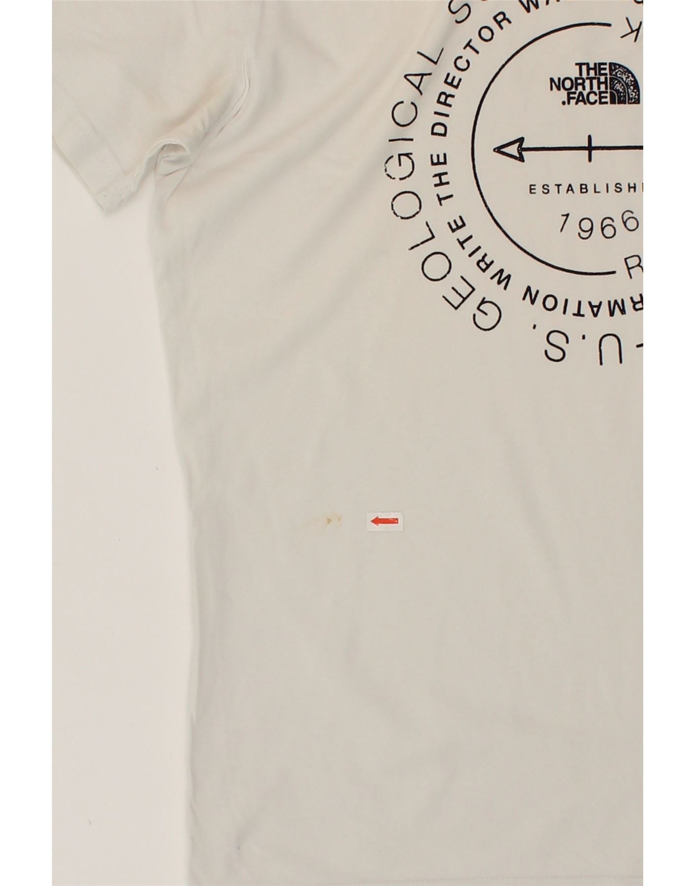 THE NORTH FACE Mens Graphic T-Shirt Top Small White Cotton Vintage The North Face and Second-Hand The North Face from Messina Hembry