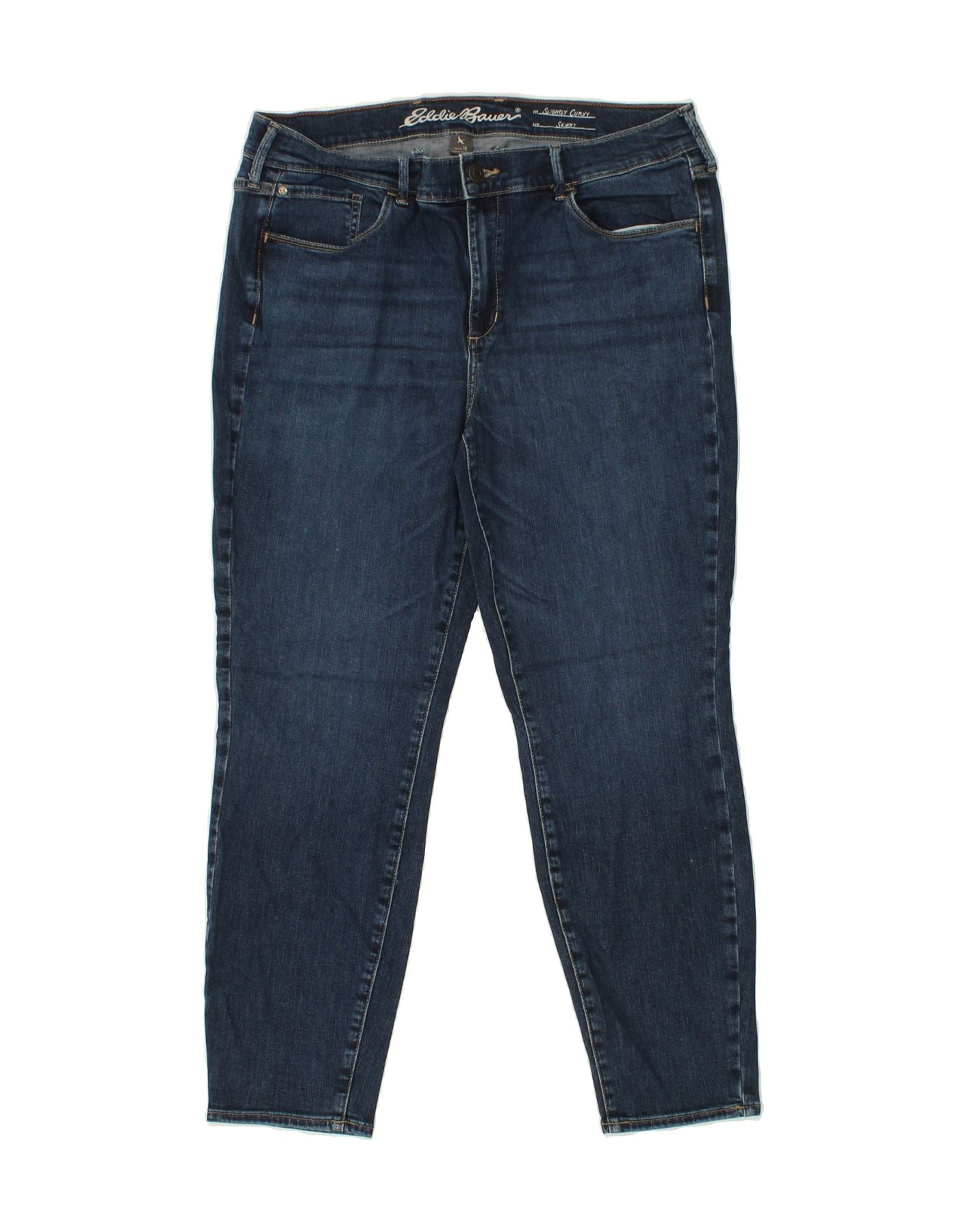 EDDIE BAUER Womens Skinny Jeans US 16 XL W38 L27 Navy Blue Cotton Vintage Eddie Bauer and Second-Hand Eddie Bauer from Messina Hembry