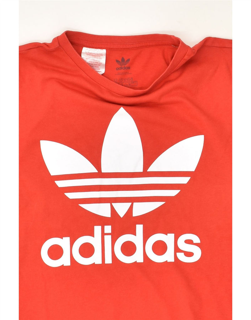 ADIDAS Boys Graphic T-Shirt Top 11-12 Years Red Cotton | Vintage Adidas | Thrift | Second-Hand Adidas | Used Clothing | Messina Hembry 