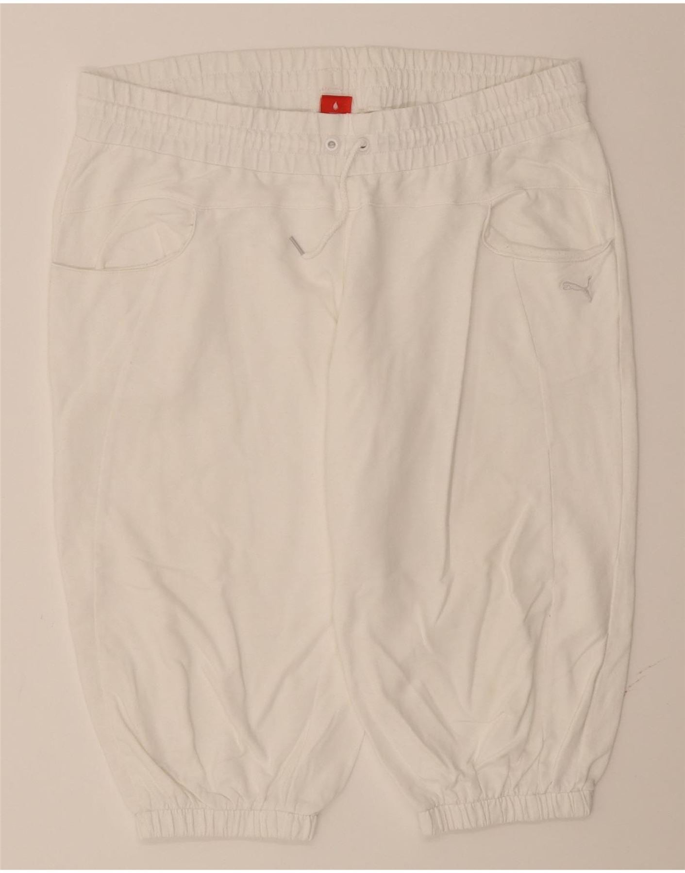 PUMA Womens Sport Shorts UK 18 XL White Cotton Vintage Puma and Second-Hand Puma from Messina Hembry