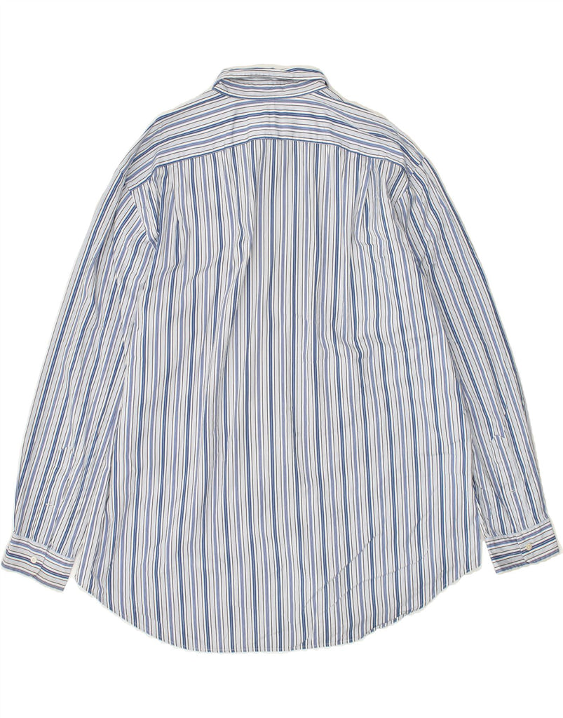 POLO RALPH LAUREN Mens Big Custom Fit Shirt 2XL Blue Striped Cotton | Vintage Polo Ralph Lauren | Thrift | Second-Hand Polo Ralph Lauren | Used Clothing | Messina Hembry 
