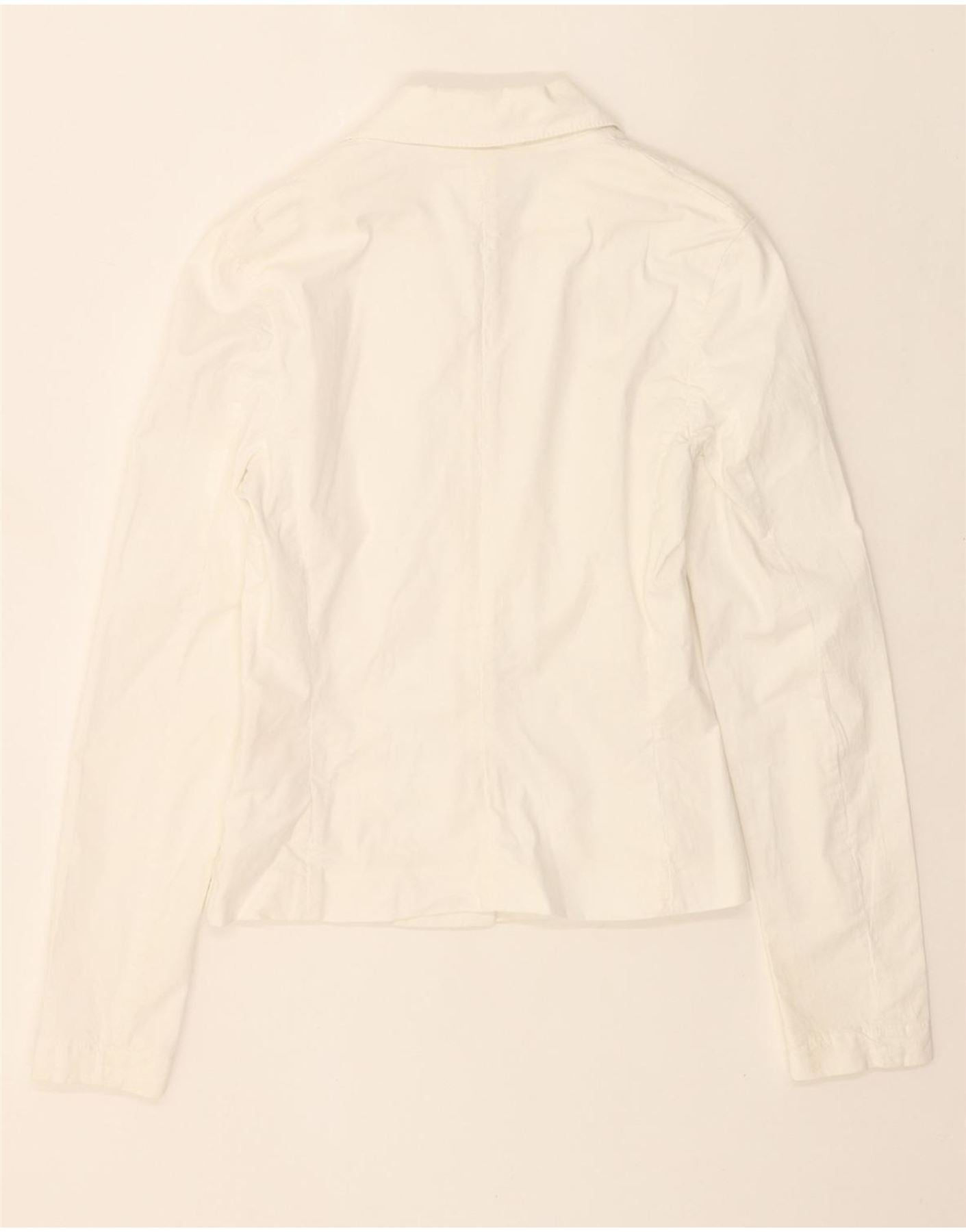GF FERRE Womens 3 Button Blazer Jacket IT 42 Medium White Vintage GF Ferre and Second-Hand GF Ferre from Messina Hembry