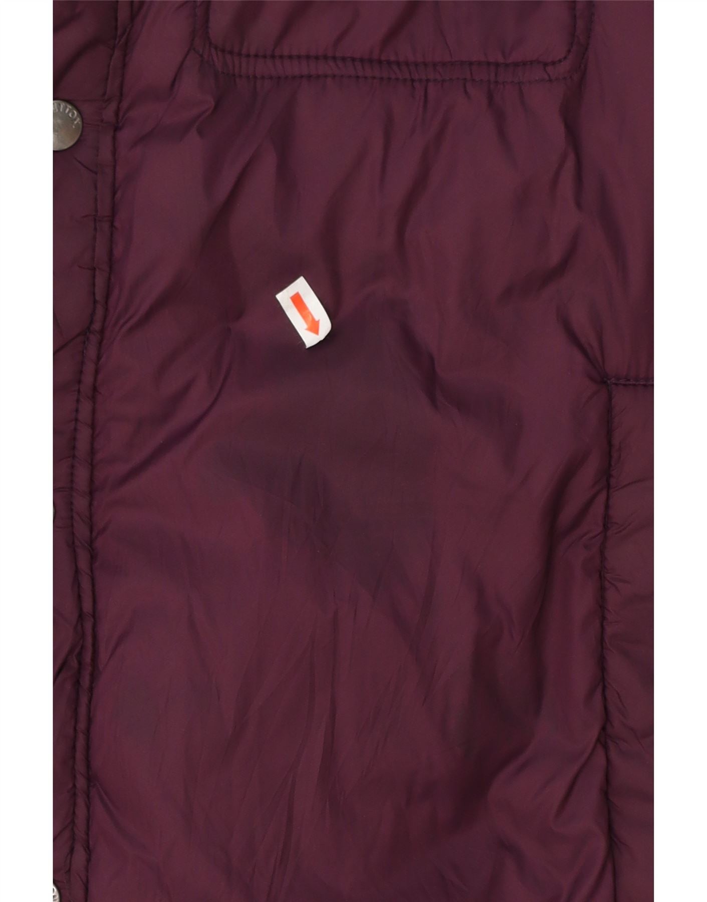 BENETTON Mens Padded Jacket UK 40 Large Maroon Nylon Vintage Benetton and Second-Hand Benetton from Messina Hembry