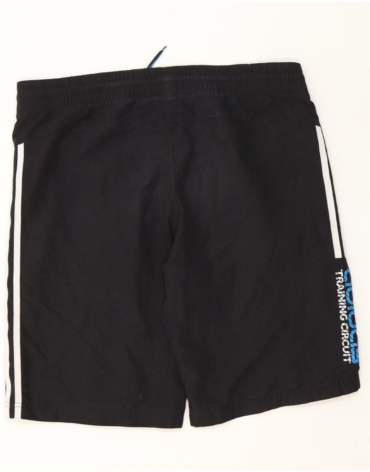 ADIDAS Mens Graphic Sport Shorts Small Black Polyester Vintage Adidas and Second-Hand Adidas from Messina Hembry