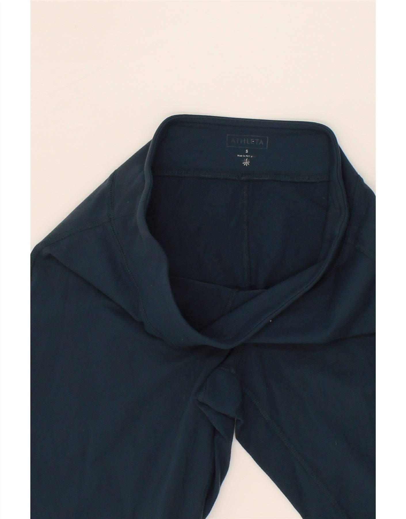 ATHLETA Womens Sport Shorts UK 8 Small Navy Blue Nylon Vintage Athleta and Second-Hand Athleta from Messina Hembry
