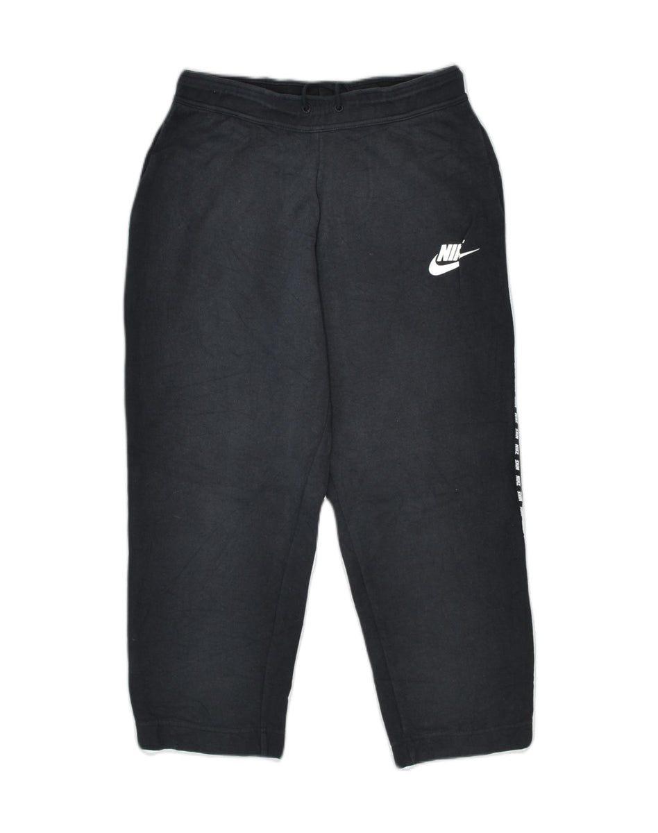 NIKE Womens Capri Tracksuit Trousers UK 10 Small Black Cotton, Vintage &  Second-Hand Clothing Online