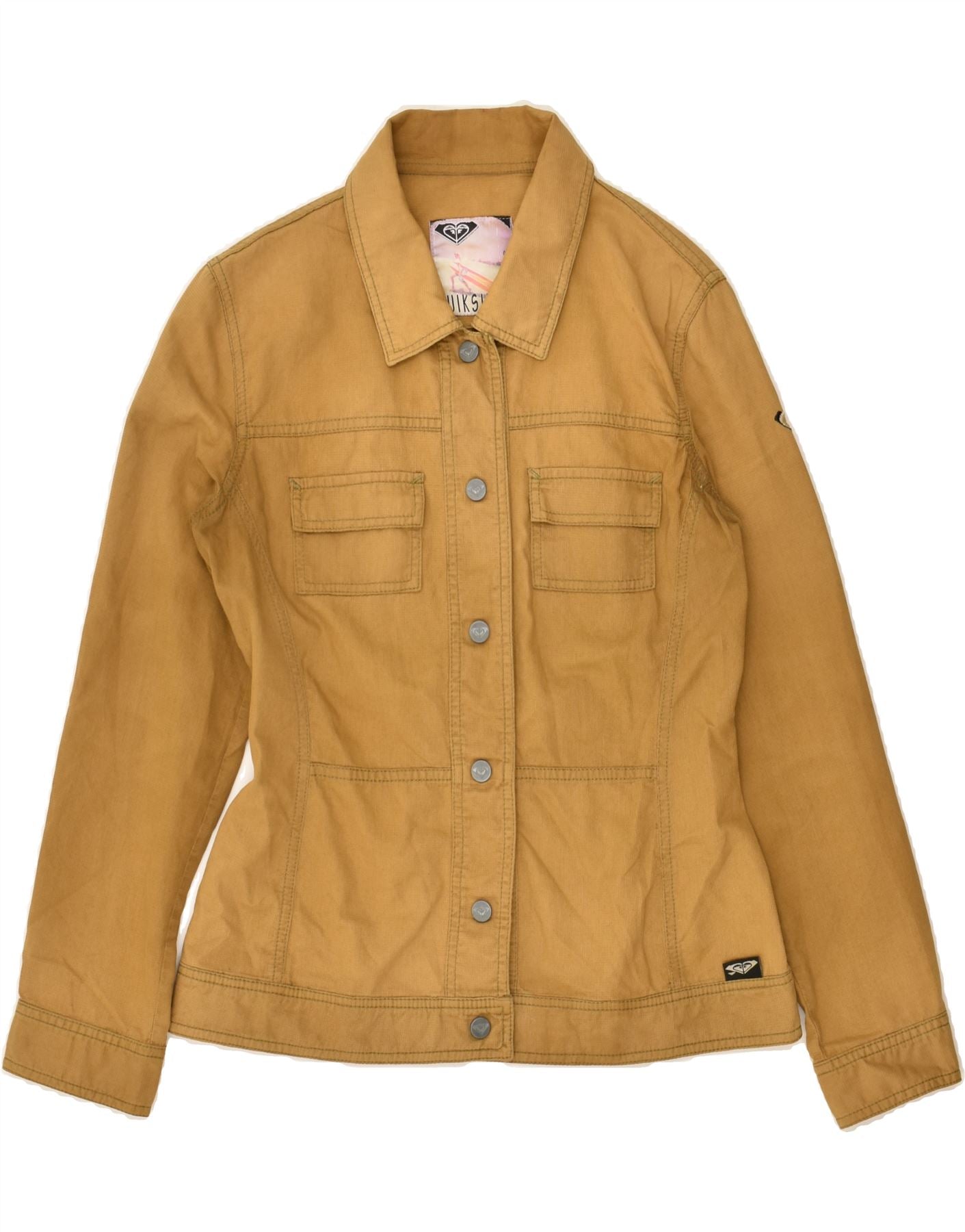 QUIKSILVER Womens Utility Jacket US 2 XS Brown Cotton | Vintage Quiksilver | Thrift | Second-Hand Quiksilver | Used Clothing | Messina Hembry