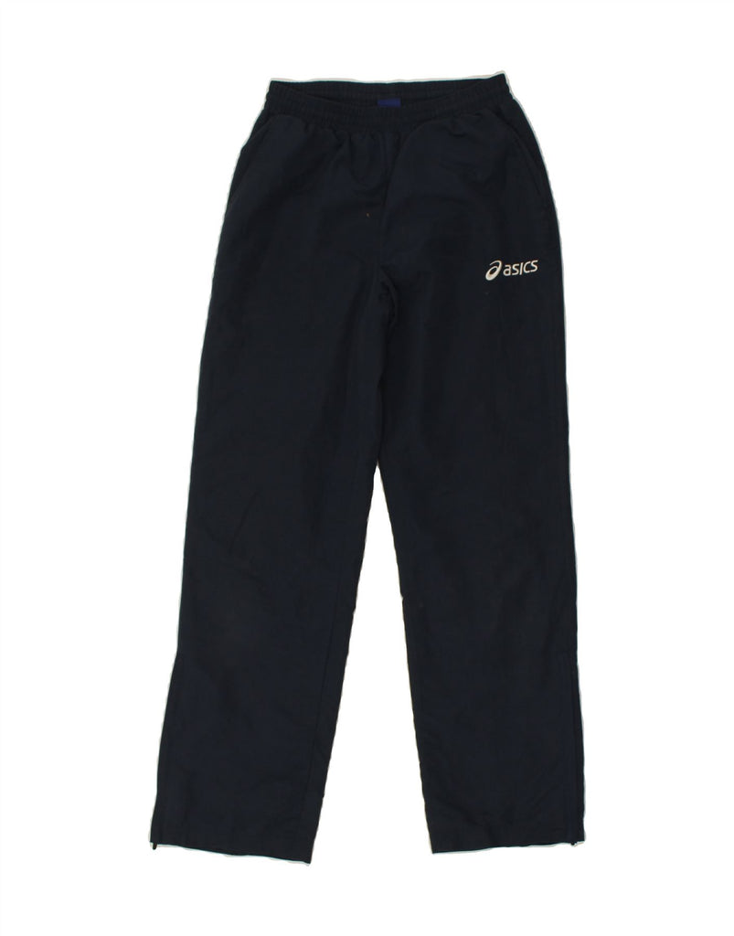 ASICS Mens Tracksuit Trousers Small Navy Blue Polyester | Vintage Asics | Thrift | Second-Hand Asics | Used Clothing | Messina Hembry 