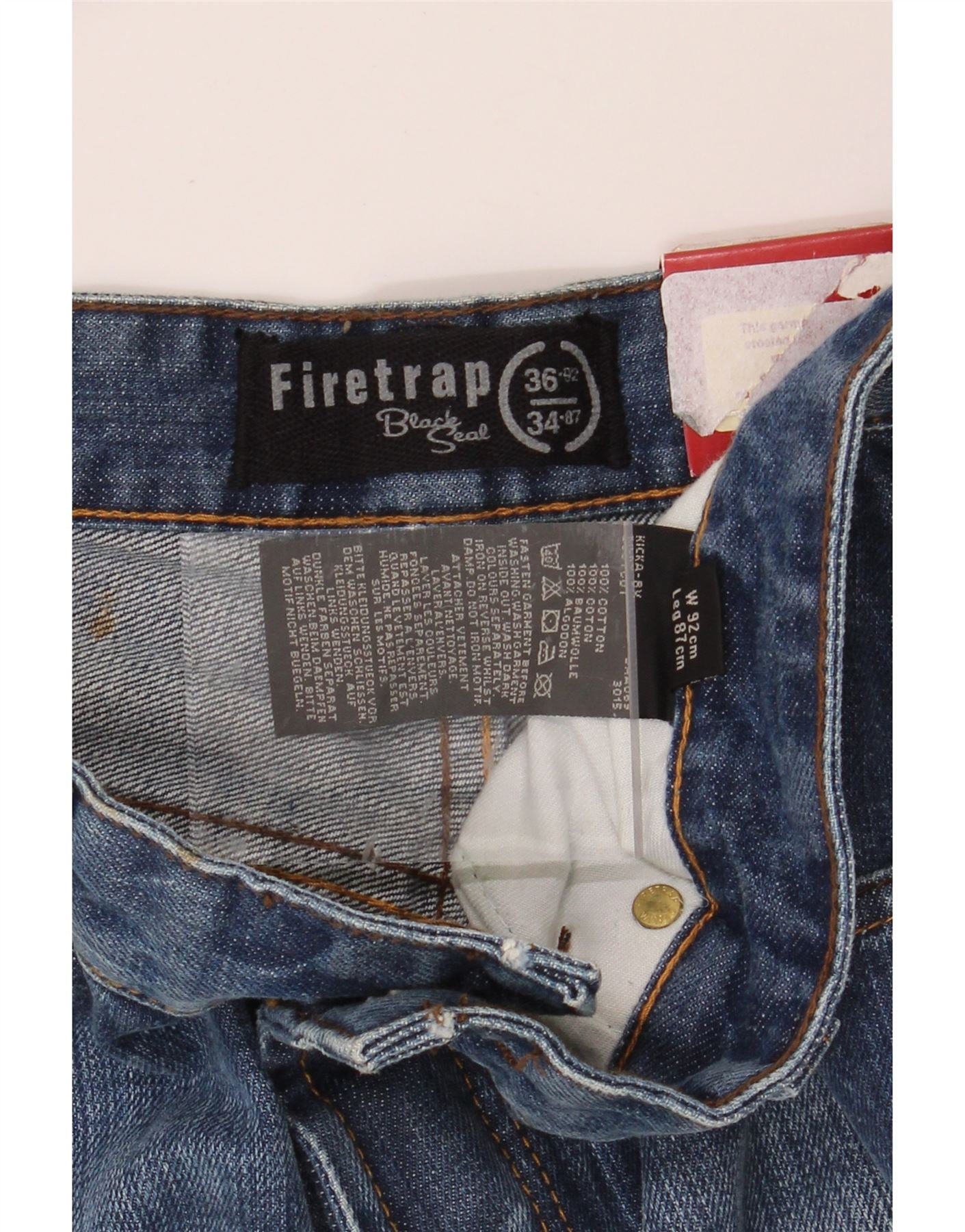 FIRETRAP Mens Bootcut Jeans W36 L34 Blue Cotton Vintage Firetrap and Second-Hand Firetrap from Messina Hembry