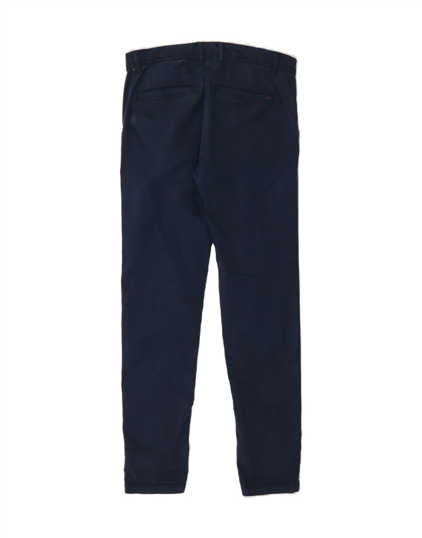 ZARA Mens Slim Chino Trousers W30 L30 Navy Blue Cotton Vintage Zara and Second-Hand Zara from Messina Hembry