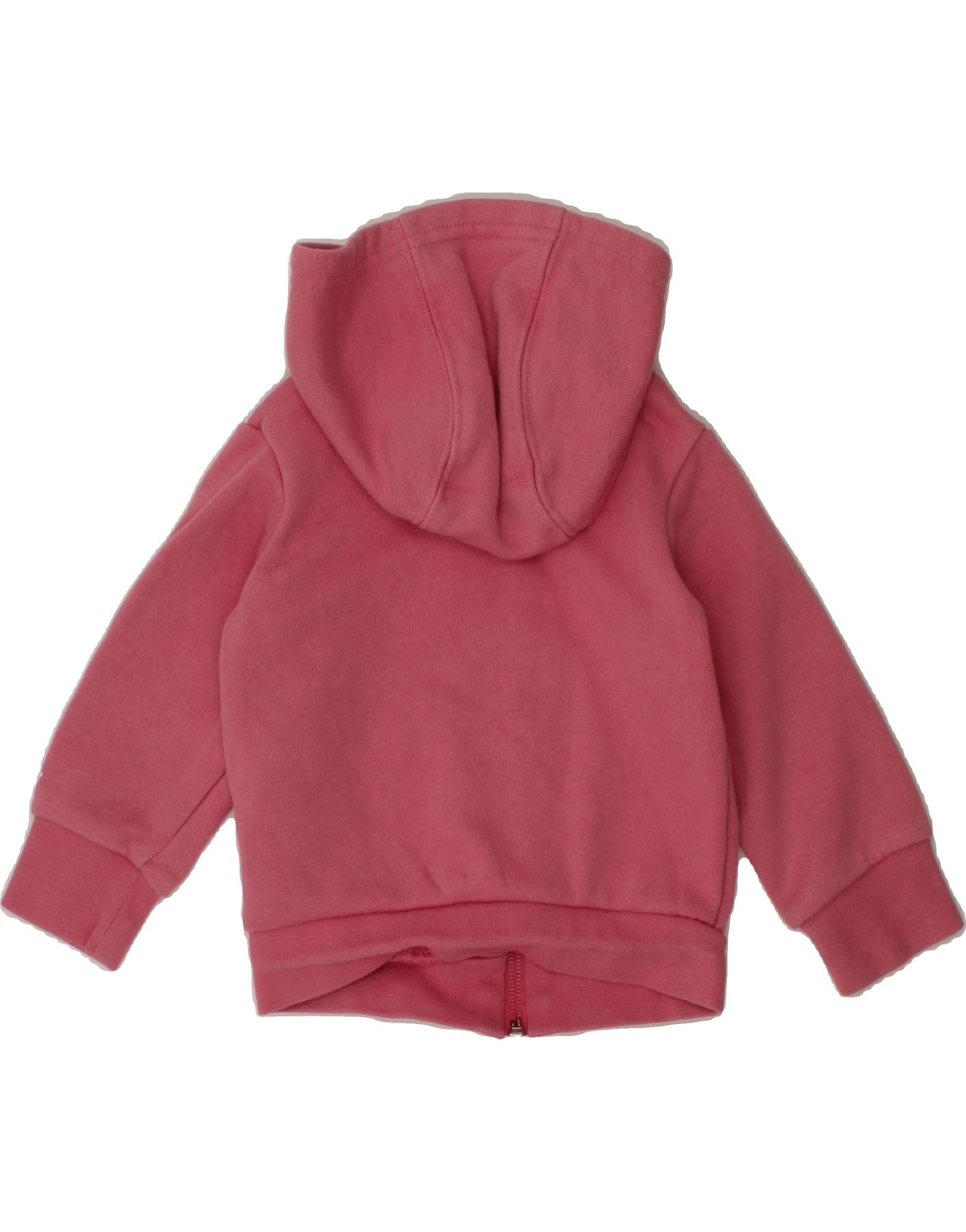 ADIDAS Baby Girls Graphic Zip Hoodie Sweater 3-6 Months Pink Cotton Vintage Adidas and Second-Hand Adidas from Messina Hembry