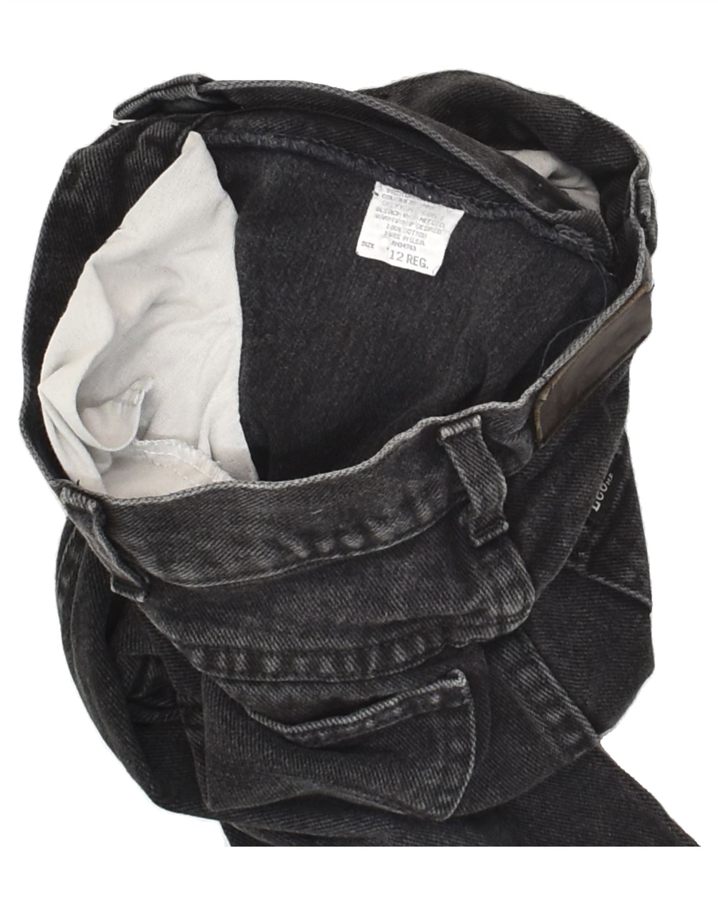 LEE Boys Straight Jeans 11-12 Years W23 L25 Black Cotton | Vintage Lee | Thrift | Second-Hand Lee | Used Clothing | Messina Hembry