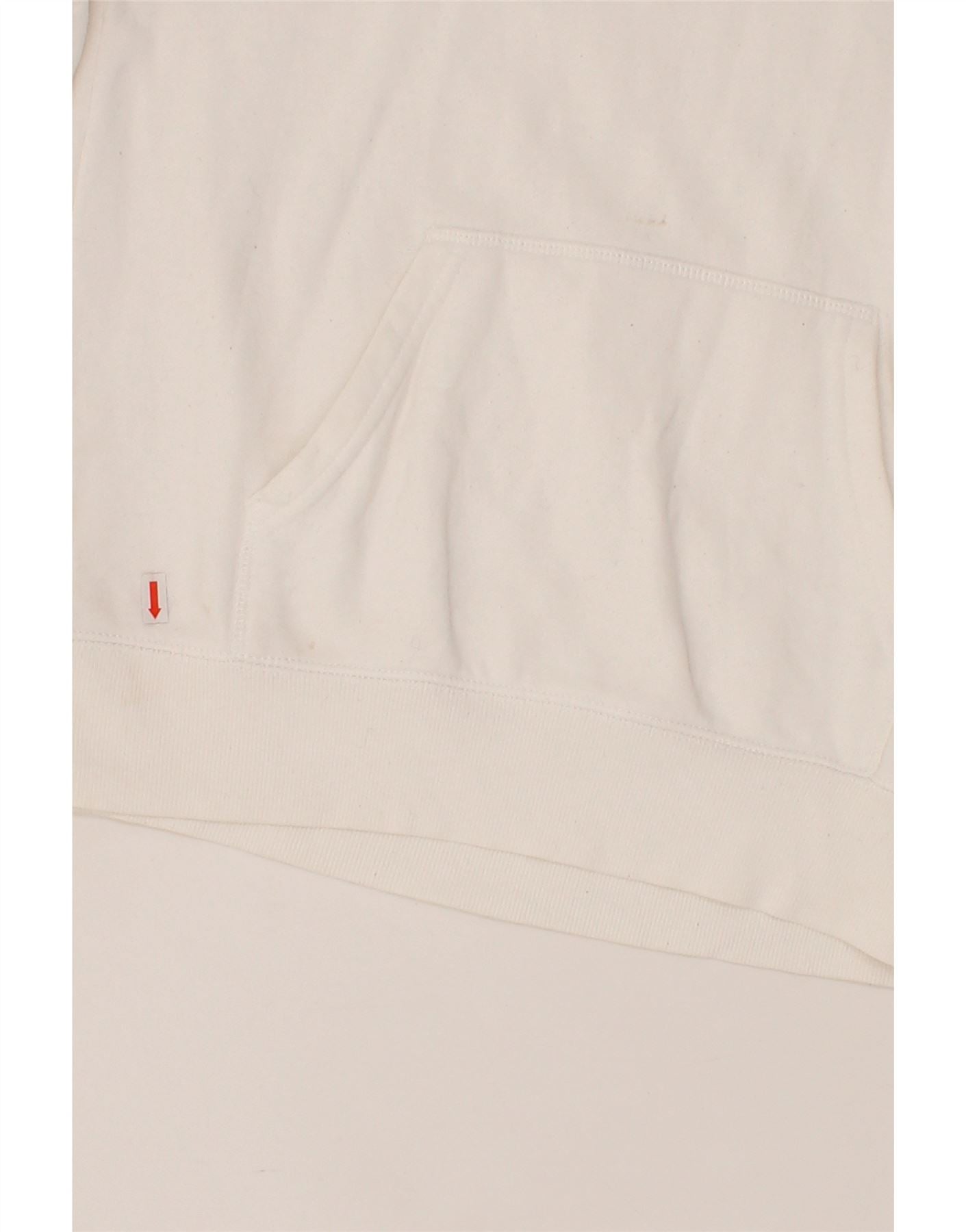 CHAMPION Womens Graphic Hoodie Jumper UK 14 Large White Cotton Vintage Champion and Second-Hand Champion from Messina Hembry