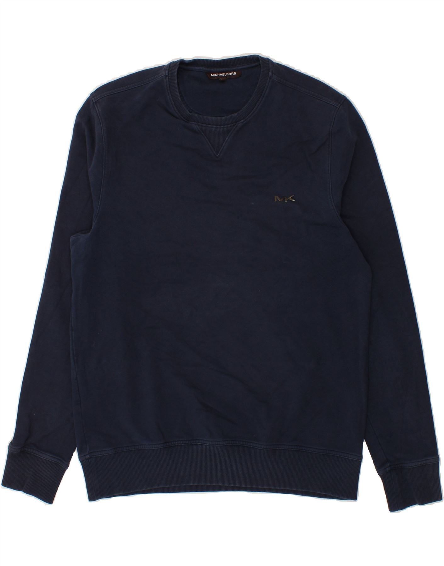 MICHAEL KORS Mens Sweatshirt Jumper Large Navy Blue Cotton Vintage Michael Kors and Second-Hand Michael Kors from Messina Hembry