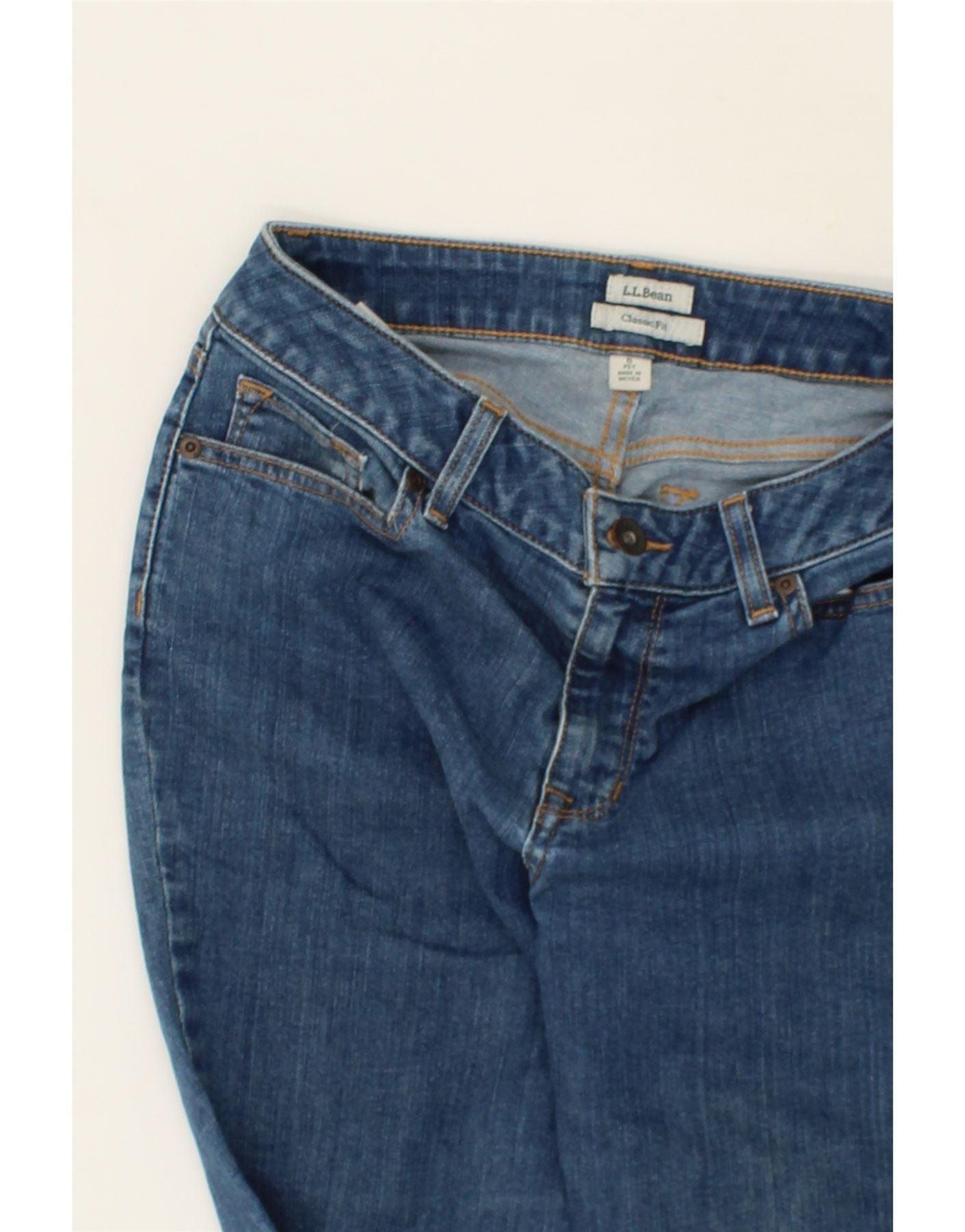 L.L.BEAN Womens Classic Fit Slim Jeans US 6 Small W26 L27 Blue Cotton Vintage L.L.Bean and Second-Hand L.L.Bean from Messina Hembry