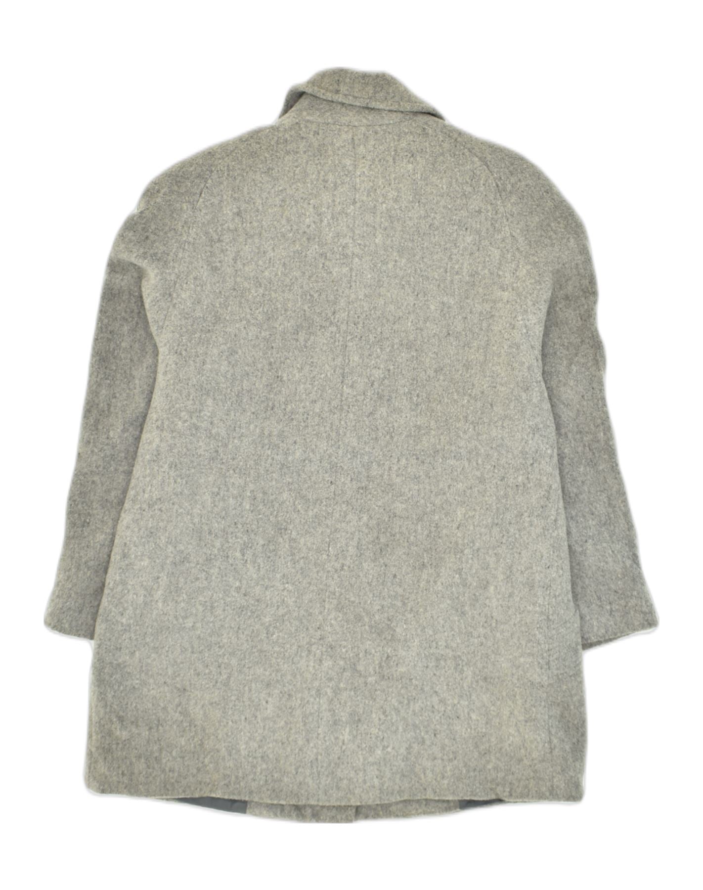 LONDON FOG Womens Overcoat US 4 Small Grey Wool | Vintage London Fog | Thrift | Second-Hand London Fog | Used Clothing | Messina Hembry