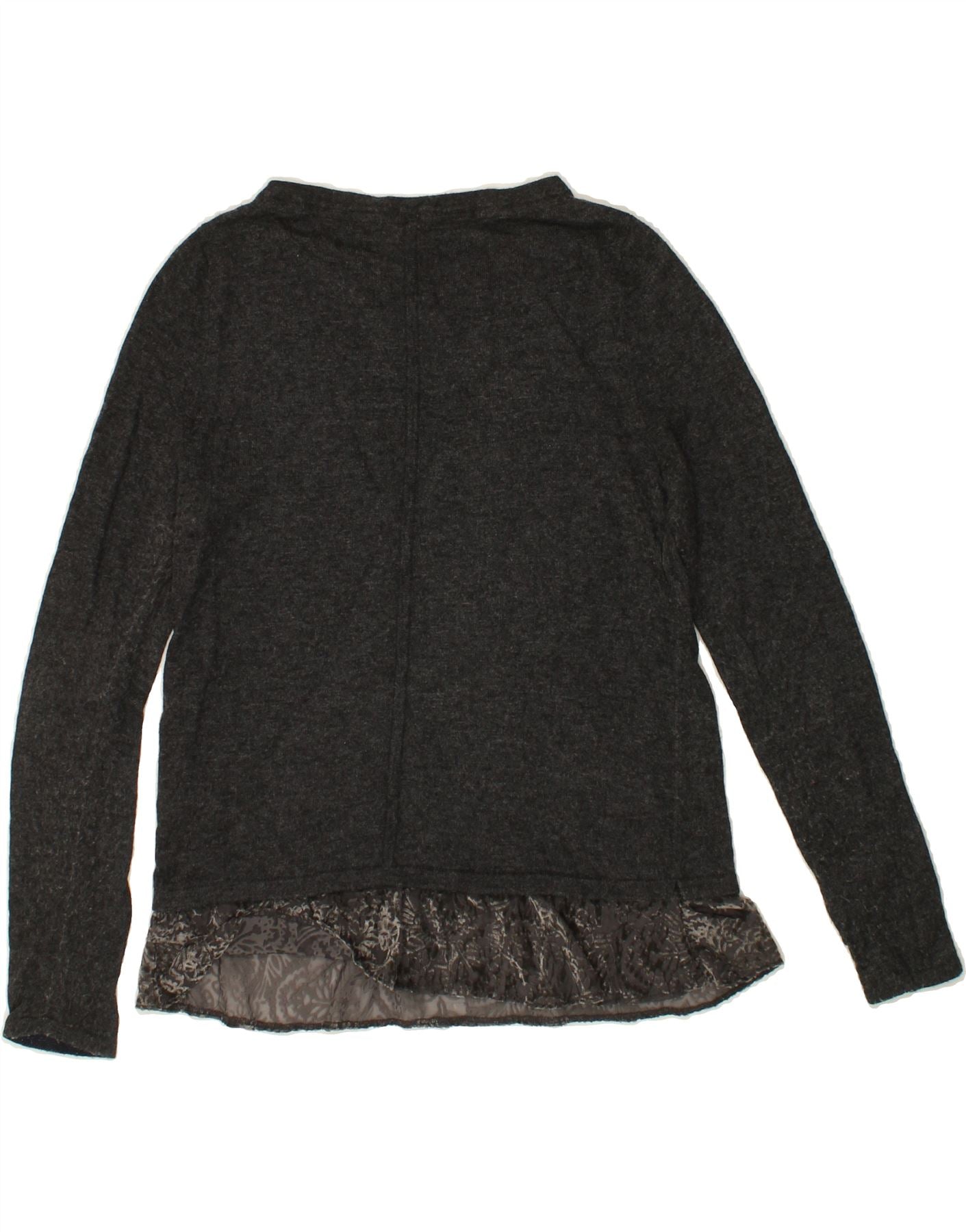 WHITE STUFF Womens Top Long Sleeve UK 10 Small Grey Nylon Vintage White Stuff and Second-Hand White Stuff from Messina Hembry