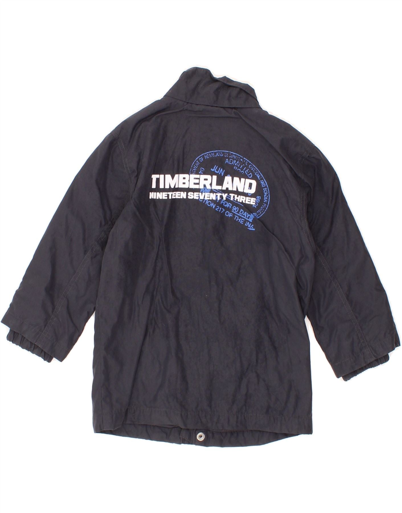 TIMBERLAND Baby Boys Graphic Windbreaker Jacket 18-24 Months Black Nylon Vintage Timberland and Second-Hand Timberland from Messina Hembry