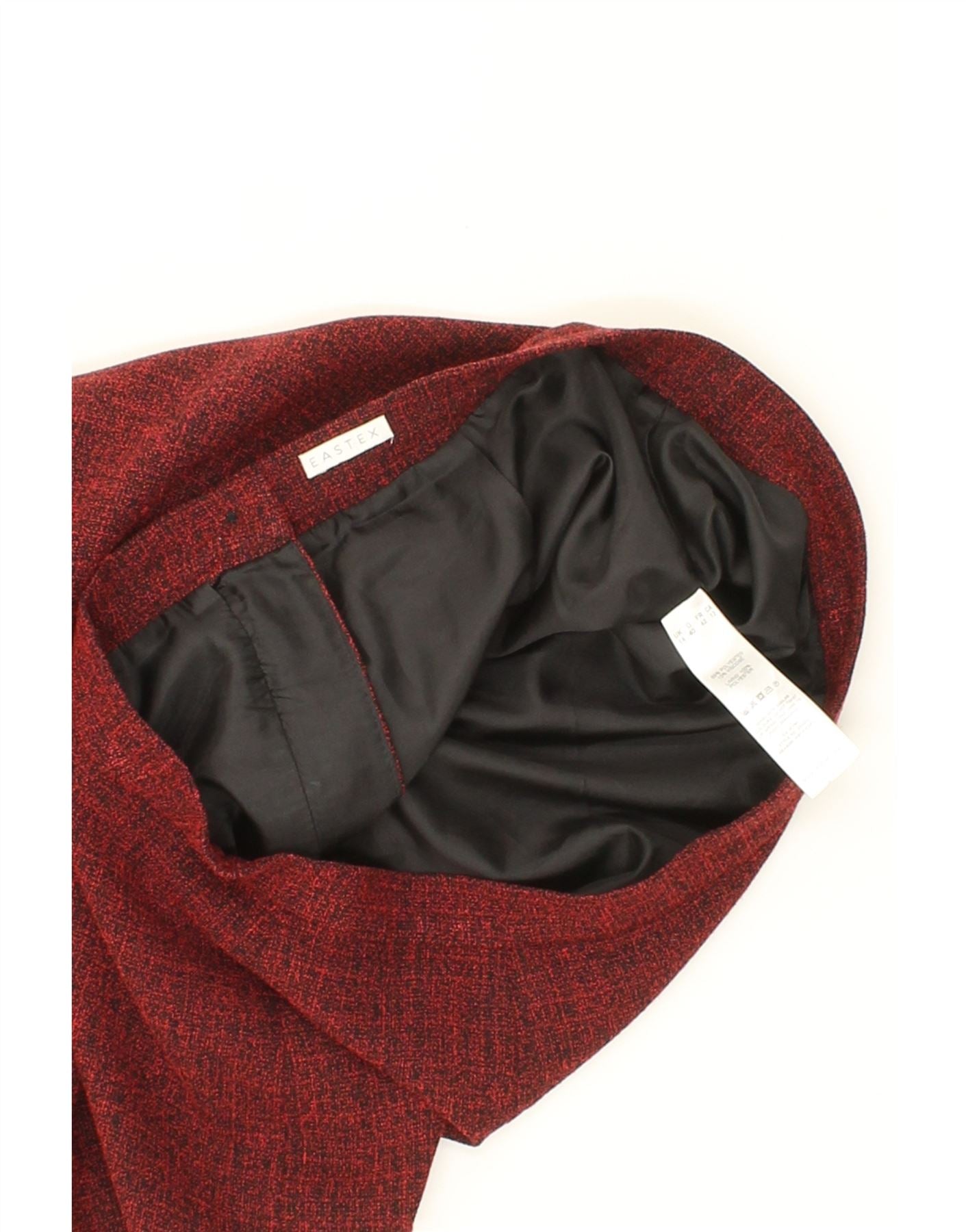 EASTEX Womens Pencil Skirt UK 14 Large W32  Red Polyester Vintage Eastex and Second-Hand Eastex from Messina Hembry