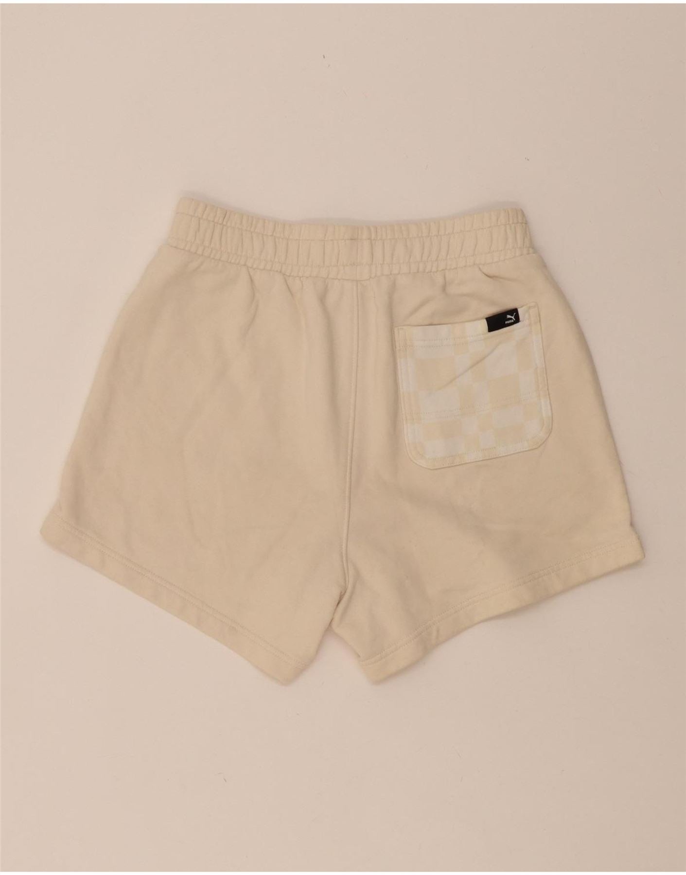 PUMA Womens Sport Shorts UK 10 Small  Beige Cotton Vintage Puma and Second-Hand Puma from Messina Hembry