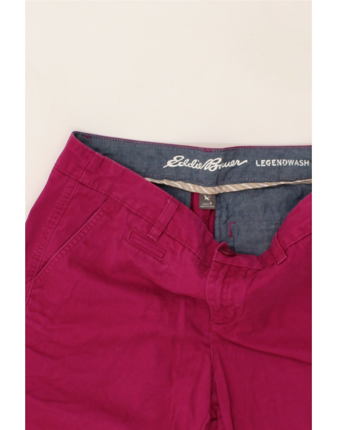 EDDIE BAUER Womens Chino Shorts US 4 Small W30 Pink Cotton Vintage Eddie Bauer and Second-Hand Eddie Bauer from Messina Hembry
