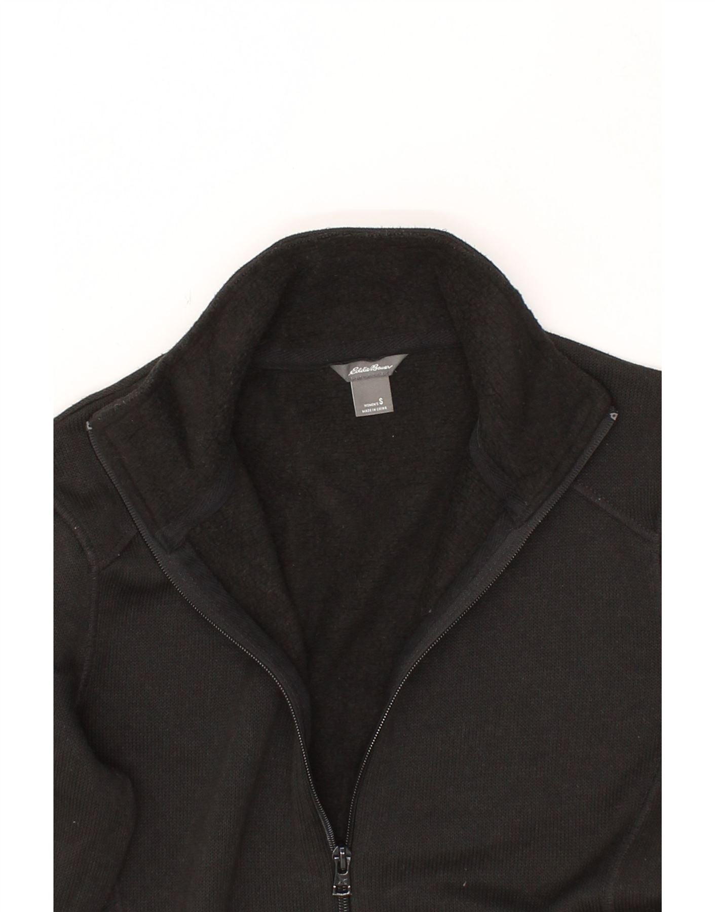 EDDIE BAUER Womens Tracksuit Top Jacket UK 10 Small Black Polyester Vintage Eddie Bauer and Second-Hand Eddie Bauer from Messina Hembry