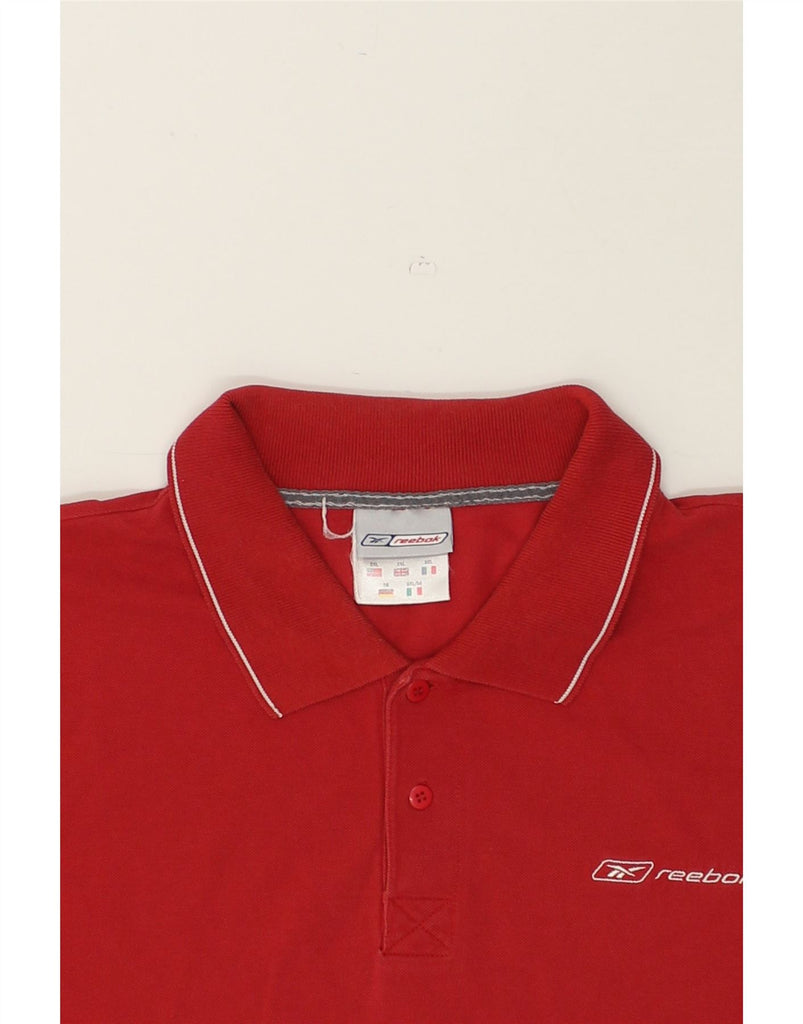 REEBOK Mens Polo Shirt 2XL Red Cotton | Vintage Reebok | Thrift | Second-Hand Reebok | Used Clothing | Messina Hembry 