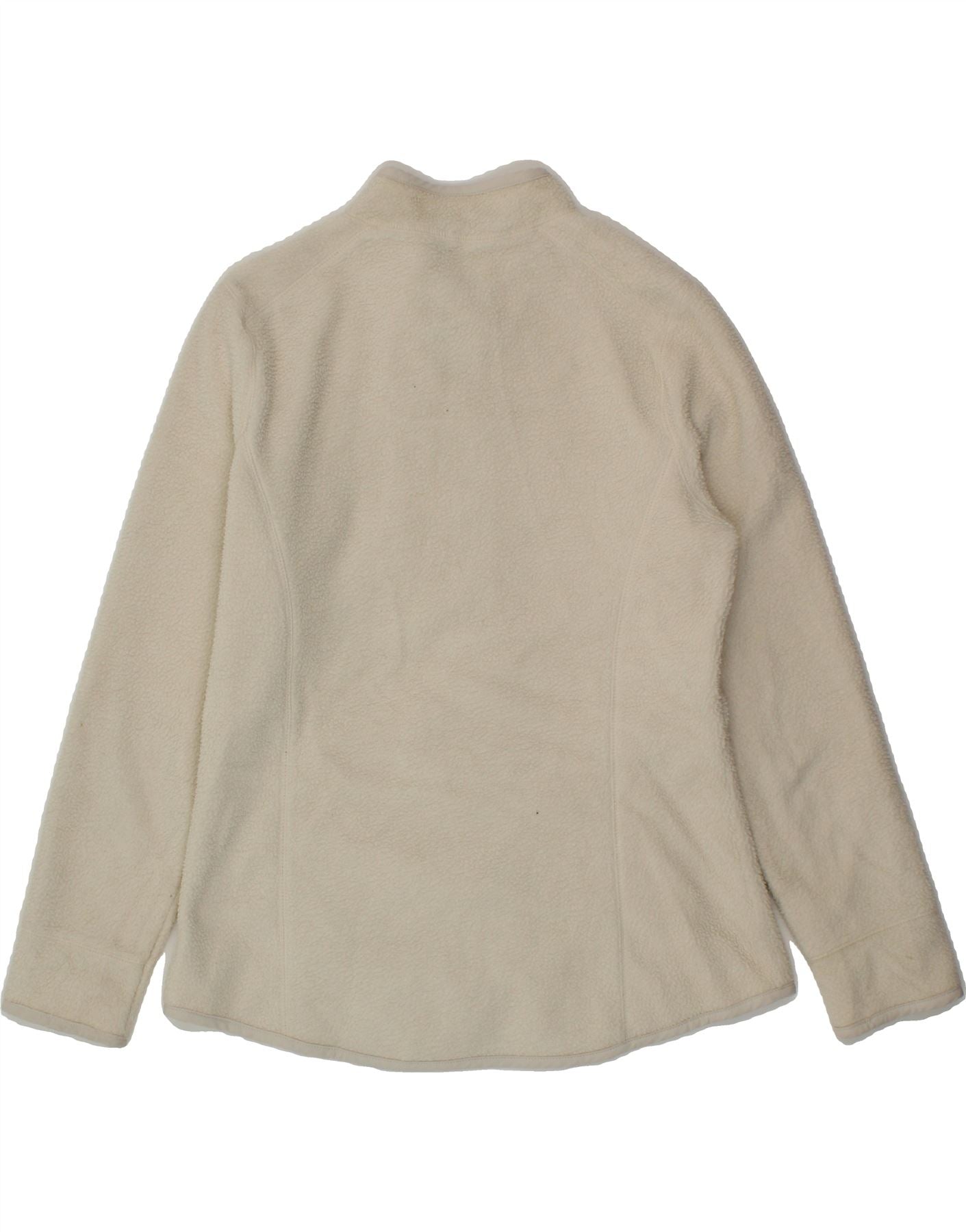 JOULES Womens Fleece Jacket UK 12 Medium  White Polyester Vintage Joules and Second-Hand Joules from Messina Hembry