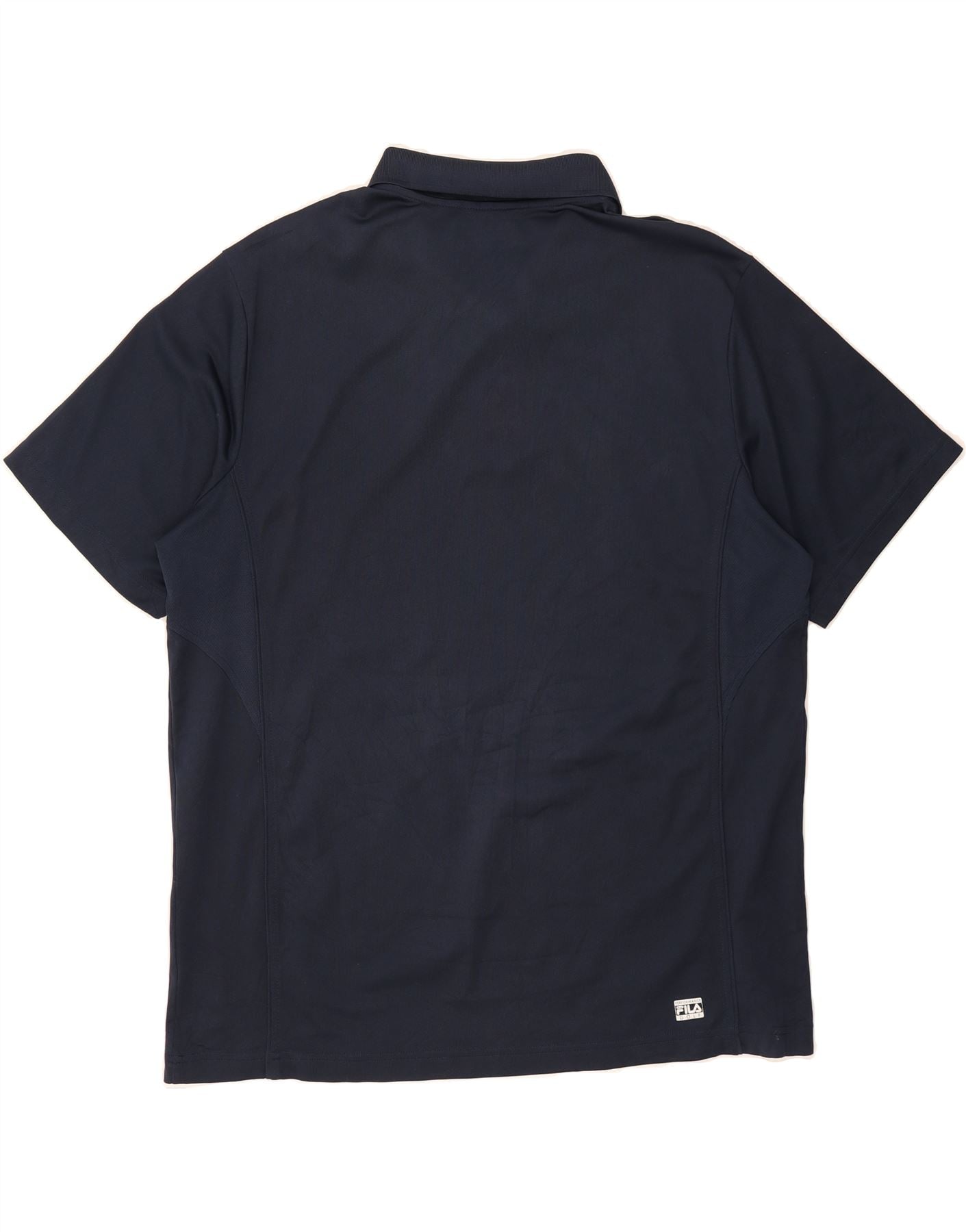 FILA Mens Polo Shirt XL Navy Blue Polyester Vintage Fila and Second-Hand Fila from Messina Hembry