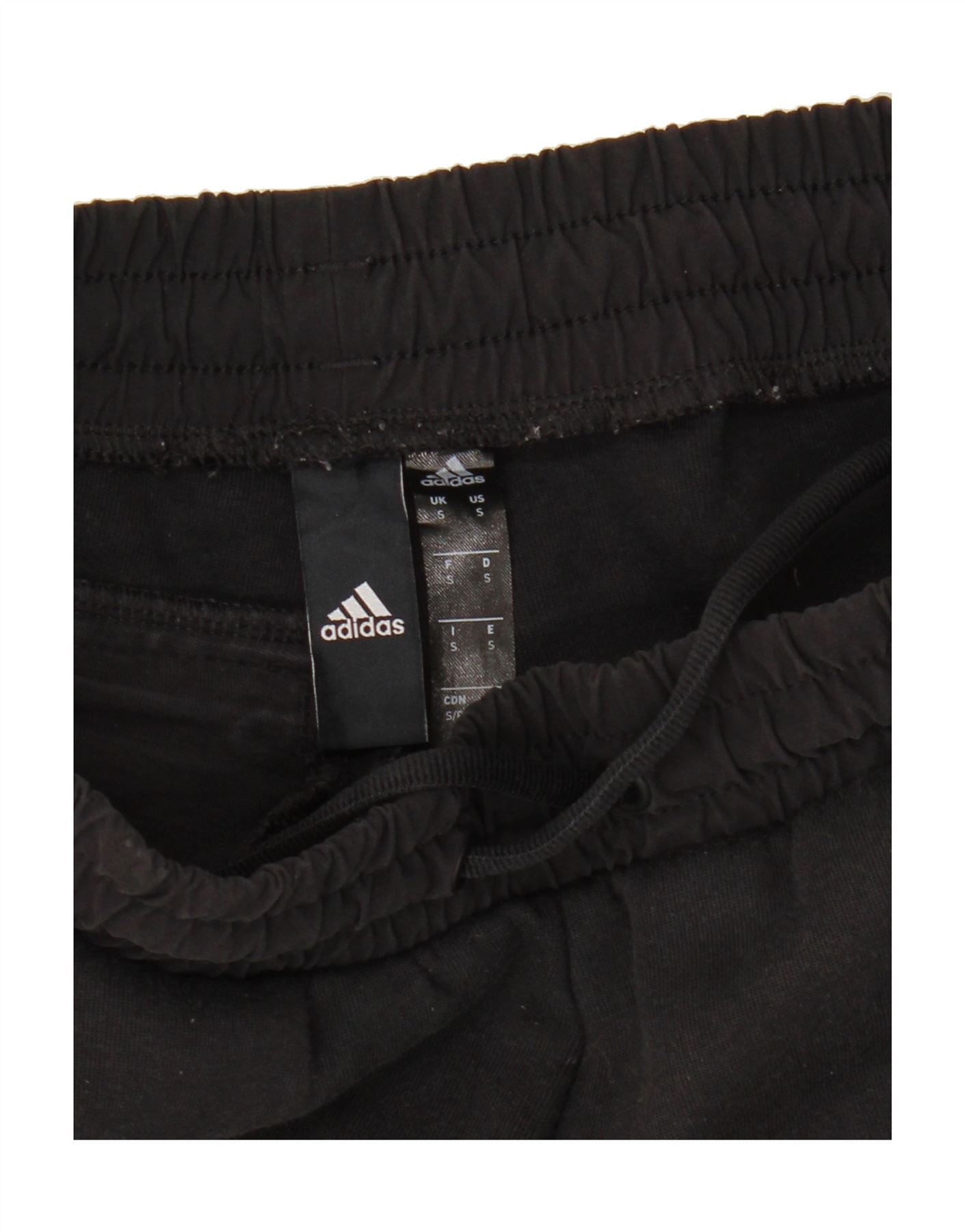 ADIDAS Mens Tracksuit Trousers Joggers Small  Black Cotton Vintage Adidas and Second-Hand Adidas from Messina Hembry