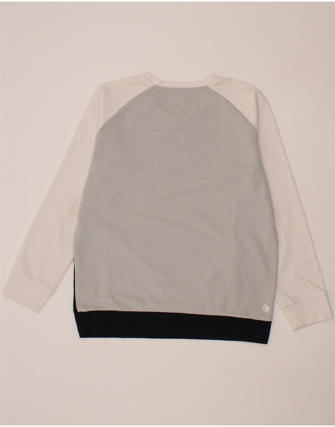 COLMAR Womens Sweatshirt Jumper UK 18 XL Grey Colourblock Cotton Vintage Colmar and Second-Hand Colmar from Messina Hembry