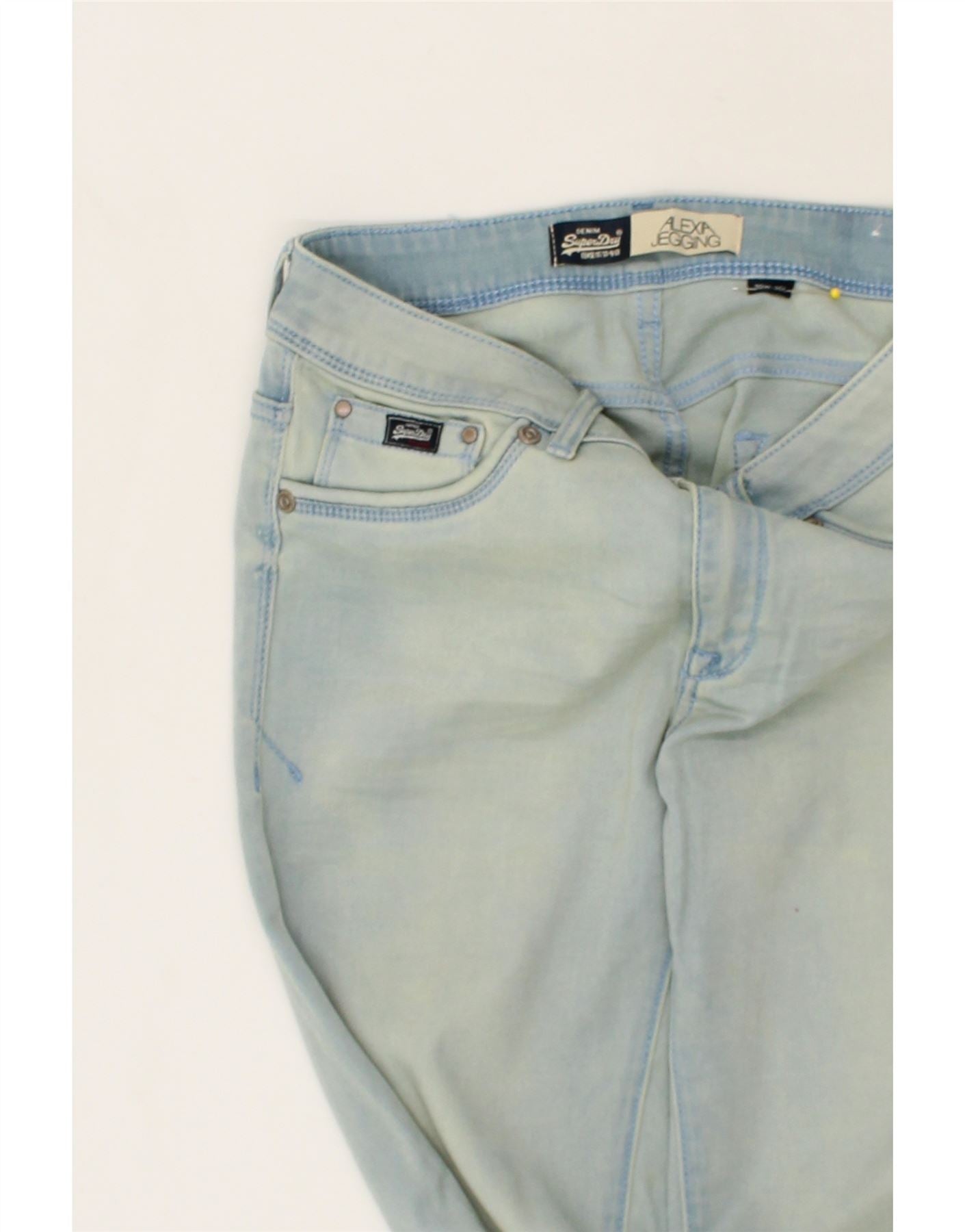 SUPERDRY Womens Alexa Jegging Skinny Jeans W30 L30 Blue Cotton Vintage Superdry and Second-Hand Superdry from Messina Hembry