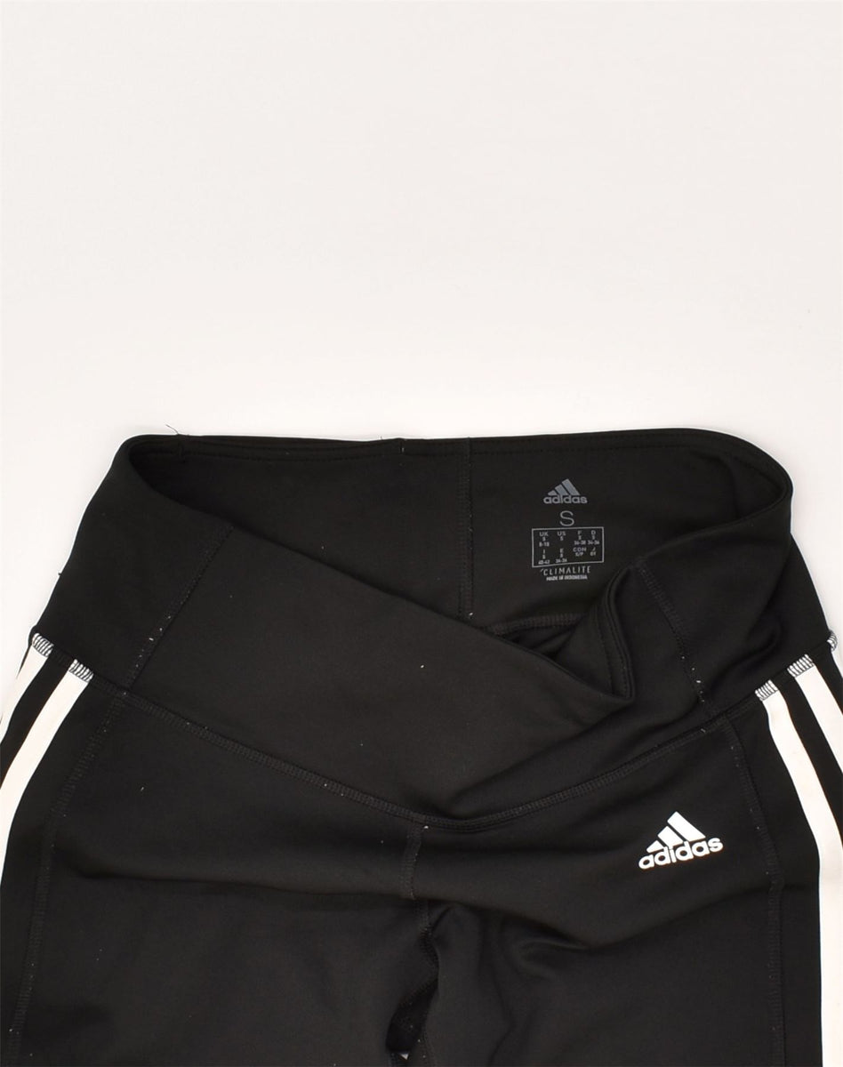 ADIDAS Womens Climalite Leggings UK 8-10 Small Black Polyester, Vintage &  Second-Hand Clothing Online