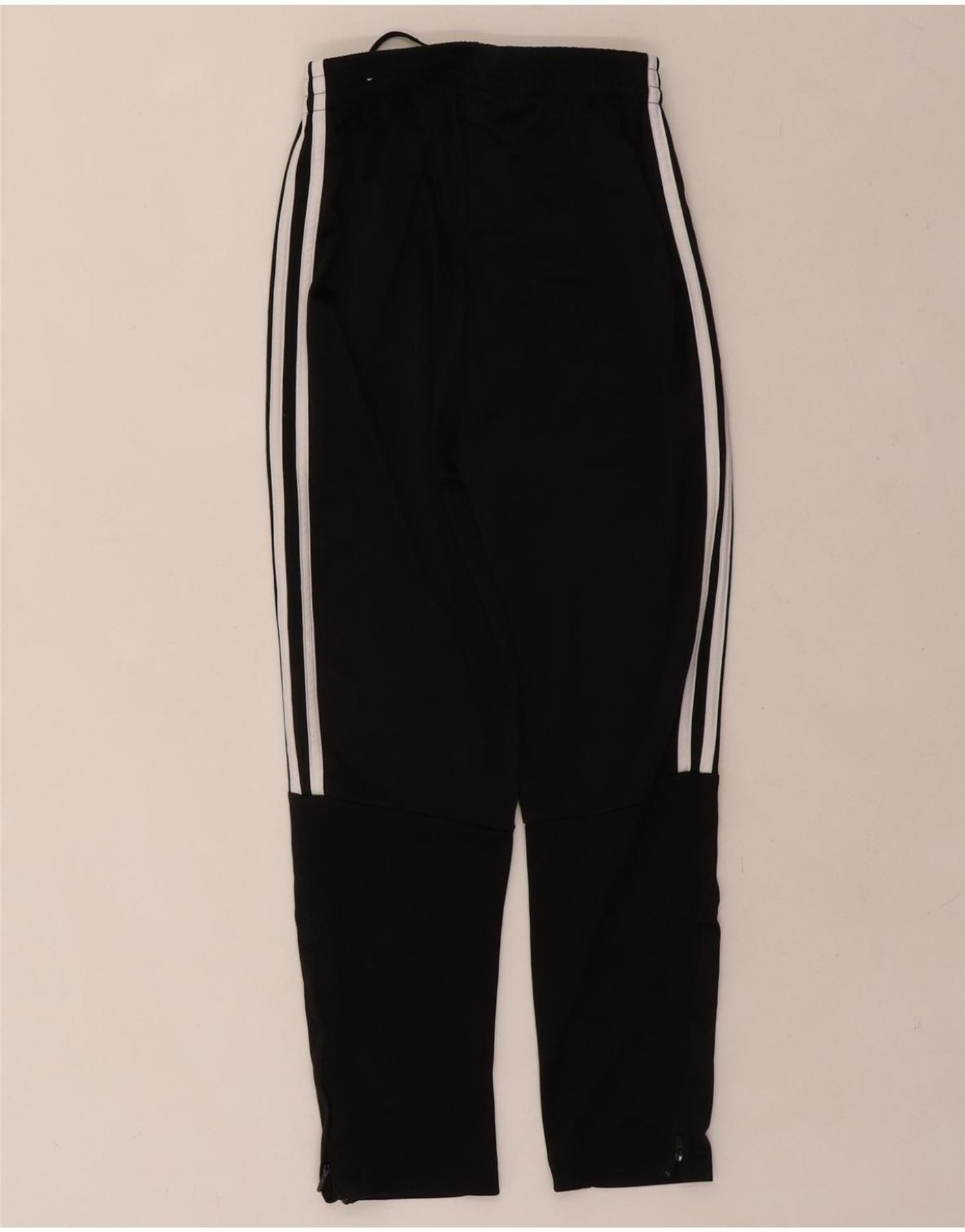 ADIDAS Boys Tracksuit Trousers 11-12 Years  Black Polyester Vintage Adidas and Second-Hand Adidas from Messina Hembry