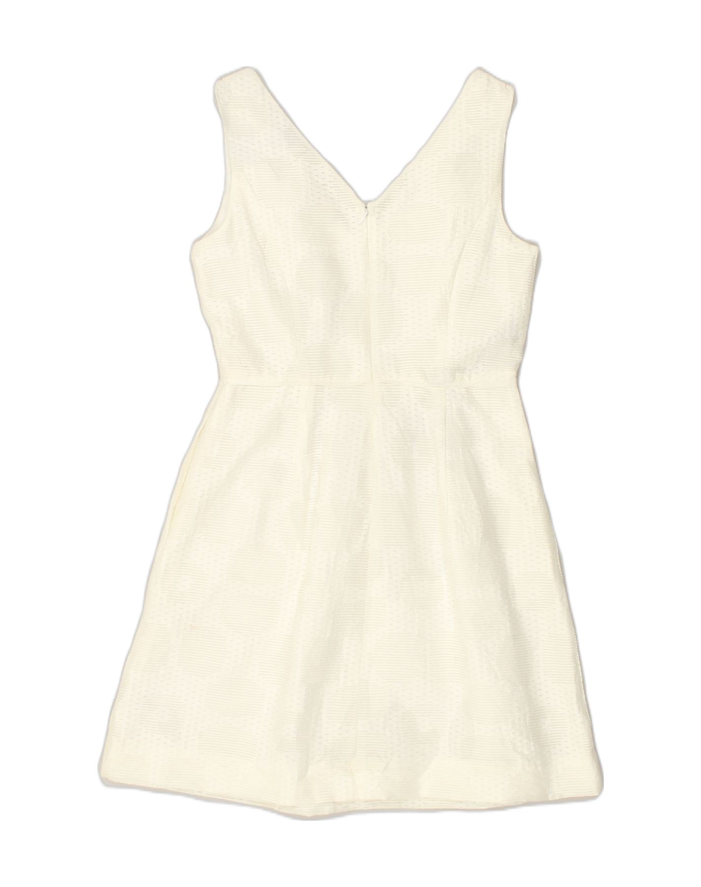 J. CREW Womens A-Line Dress US 2 XS White Cotton | Vintage J. Crew | Thrift | Second-Hand J. Crew | Used Clothing | Messina Hembry
