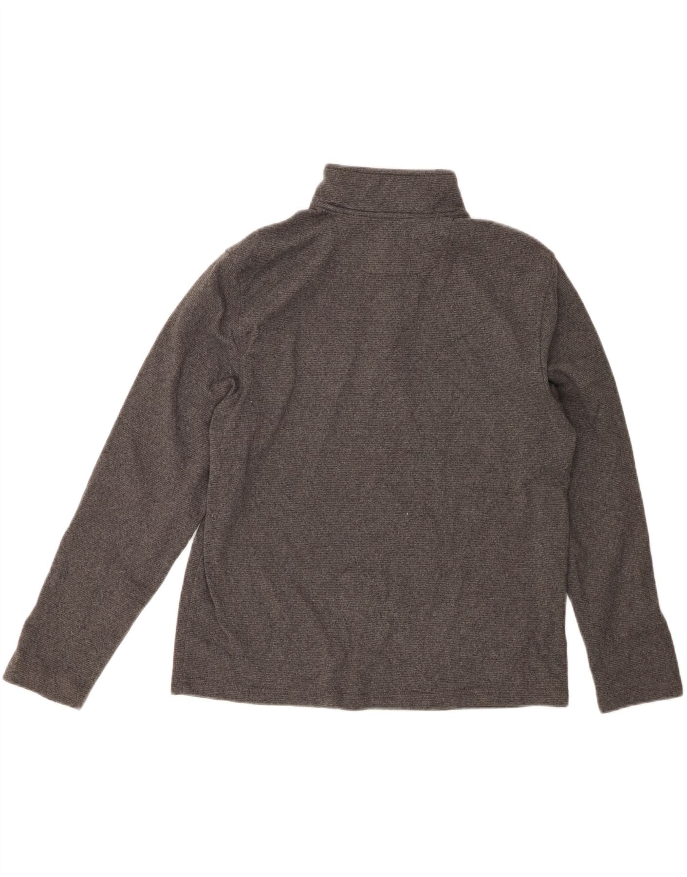 IZOD Mens Zip Neck Sweatshirt Jumper Medium Grey Polyester Vintage Izod and Second-Hand Izod from Messina Hembry