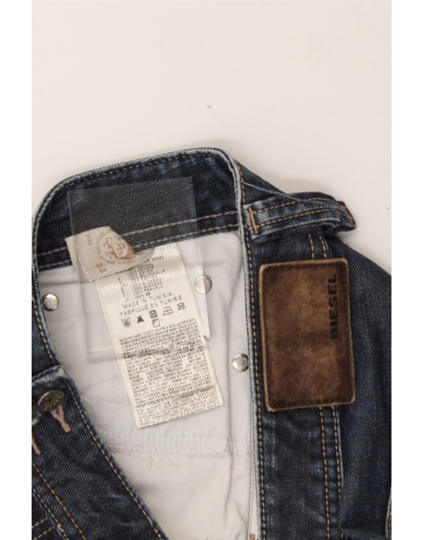 DIESEL Mens Straight Jeans W34 L34 Navy Blue Cotton Vintage Diesel and Second-Hand Diesel from Messina Hembry