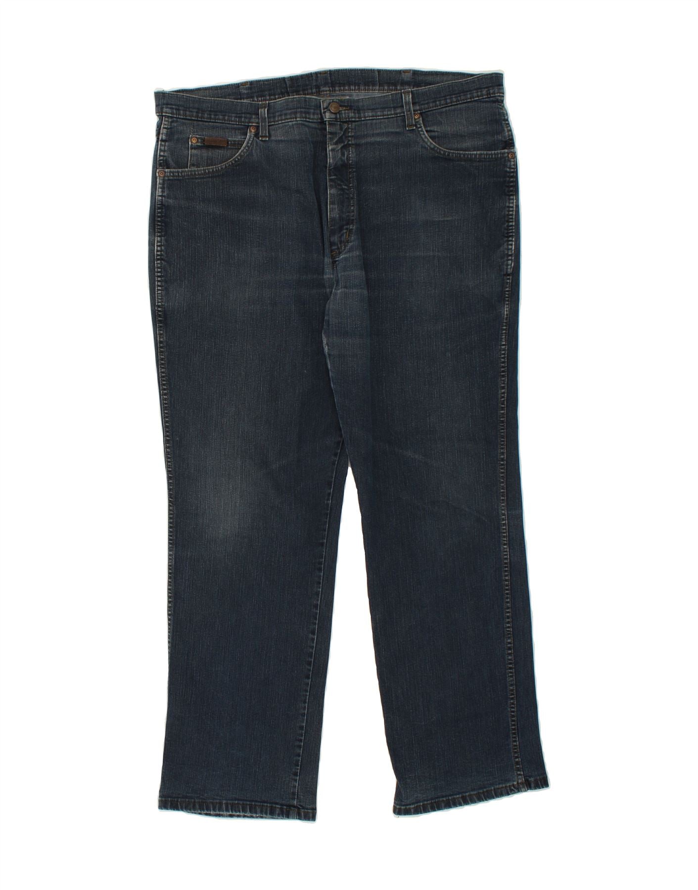 WRANGLER Mens Capri Straight Jeans W42 L22 Navy Blue Vintage Wrangler and Second-Hand Wrangler from Messina Hembry