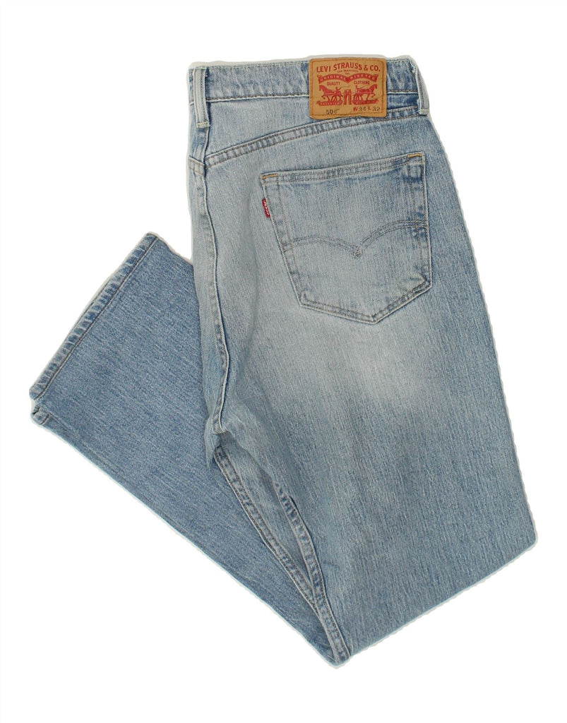 LEVI'S Mens 504 Straight Jeans W34 L32 Blue Cotton | Vintage Levi's | Thrift | Second-Hand Levi's | Used Clothing | Messina Hembry 