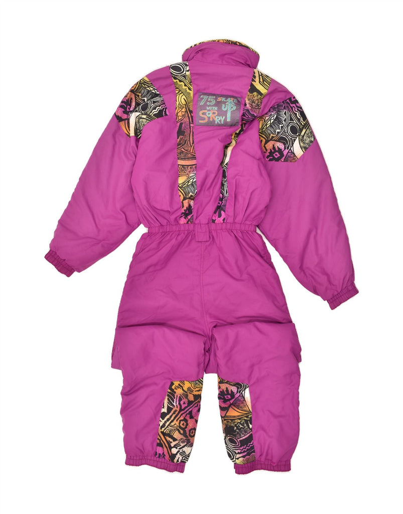 VINTAGE Womens Ski Jumpsuit UK 14 Medium Pink Colourblock | Vintage Vintage | Thrift | Second-Hand Vintage | Used Clothing | Messina Hembry 