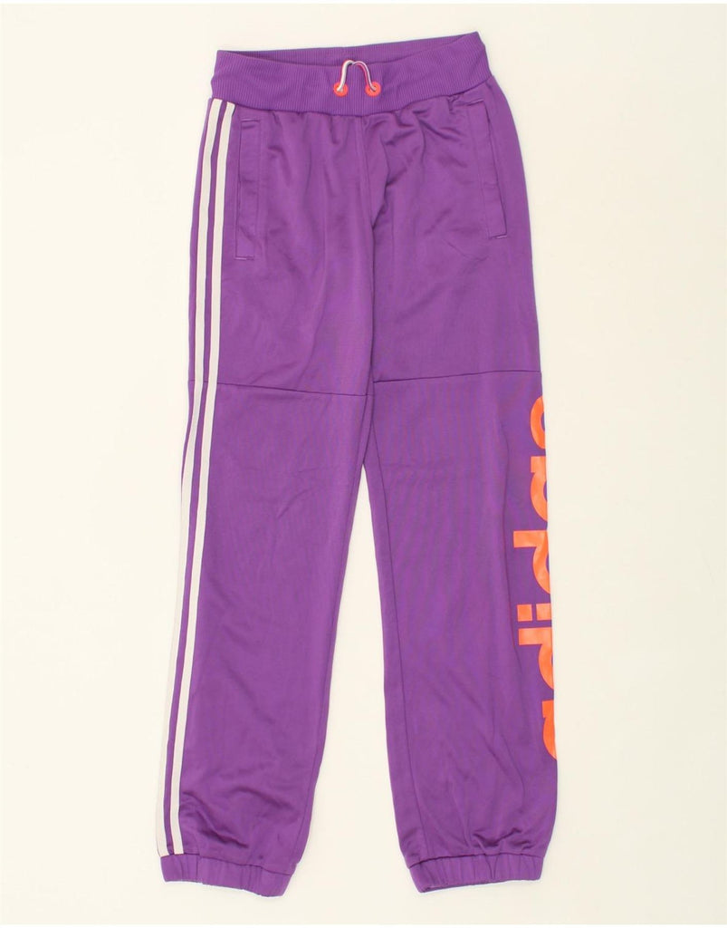 ADIDAS Girls Graphic Tracksuit Trousers Joggers 13-14 Years Purple | Vintage Adidas | Thrift | Second-Hand Adidas | Used Clothing | Messina Hembry 