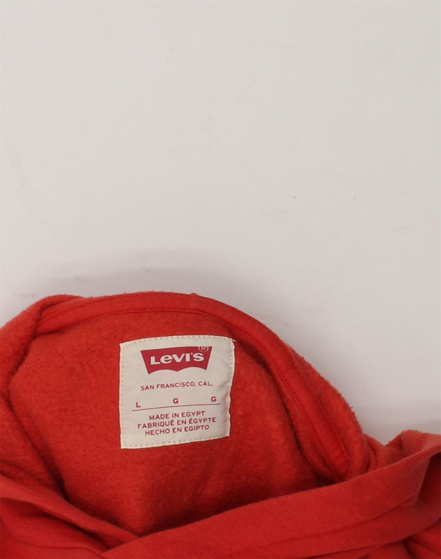 LEVI'S Boys Graphic Hoodie Jumper 11-12 Years Large Red Cotton | Vintage Levi's | Thrift | Second-Hand Levi's | Used Clothing | Messina Hembry