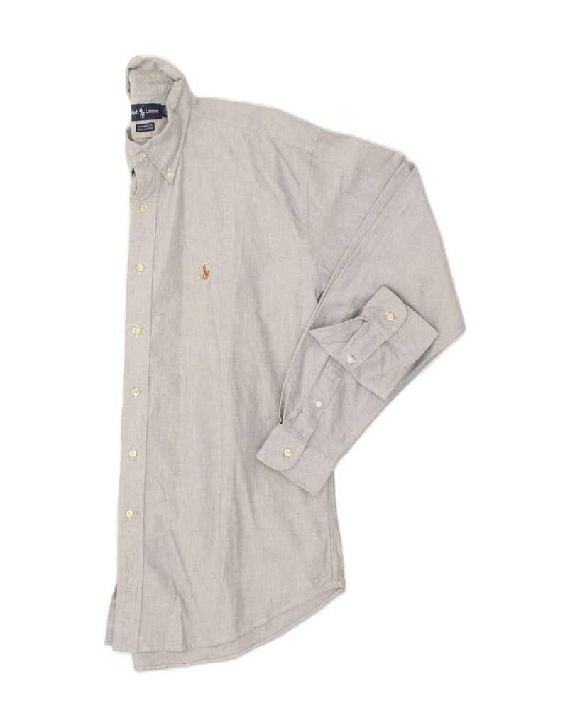 POLO RALPH LAUREN Mens Yarmouth Shirt Size 16 1/2 Large Grey Cotton | Vintage Polo Ralph Lauren | Thrift | Second-Hand Polo Ralph Lauren | Used Clothing | Messina Hembry 