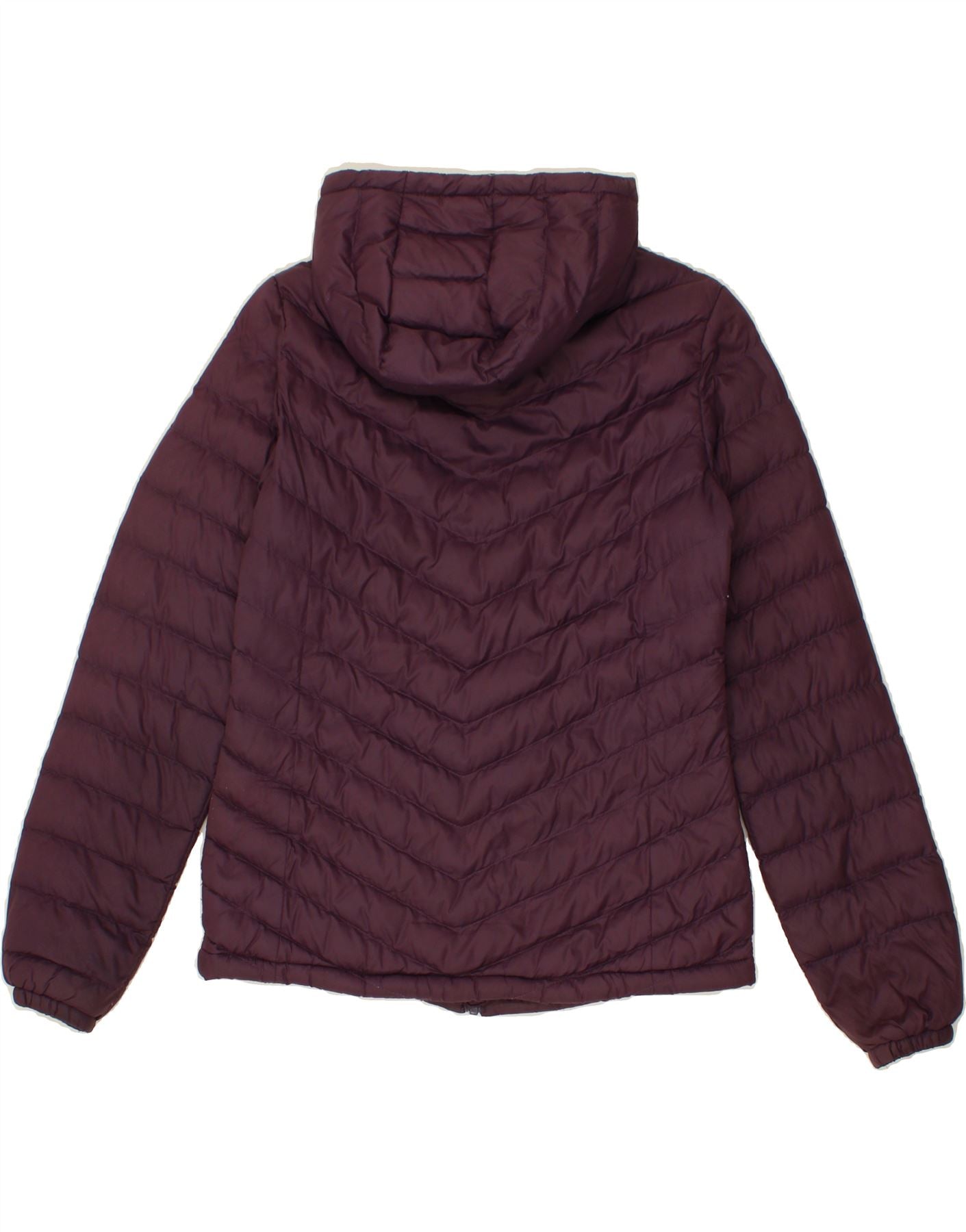 MOUNTAIN WAREHOUSE Womens Hooded Padded Jacket UK 8 Small  Maroon Nylon Vintage Mountain Warehouse and Second-Hand Mountain Warehouse from Messina Hembry